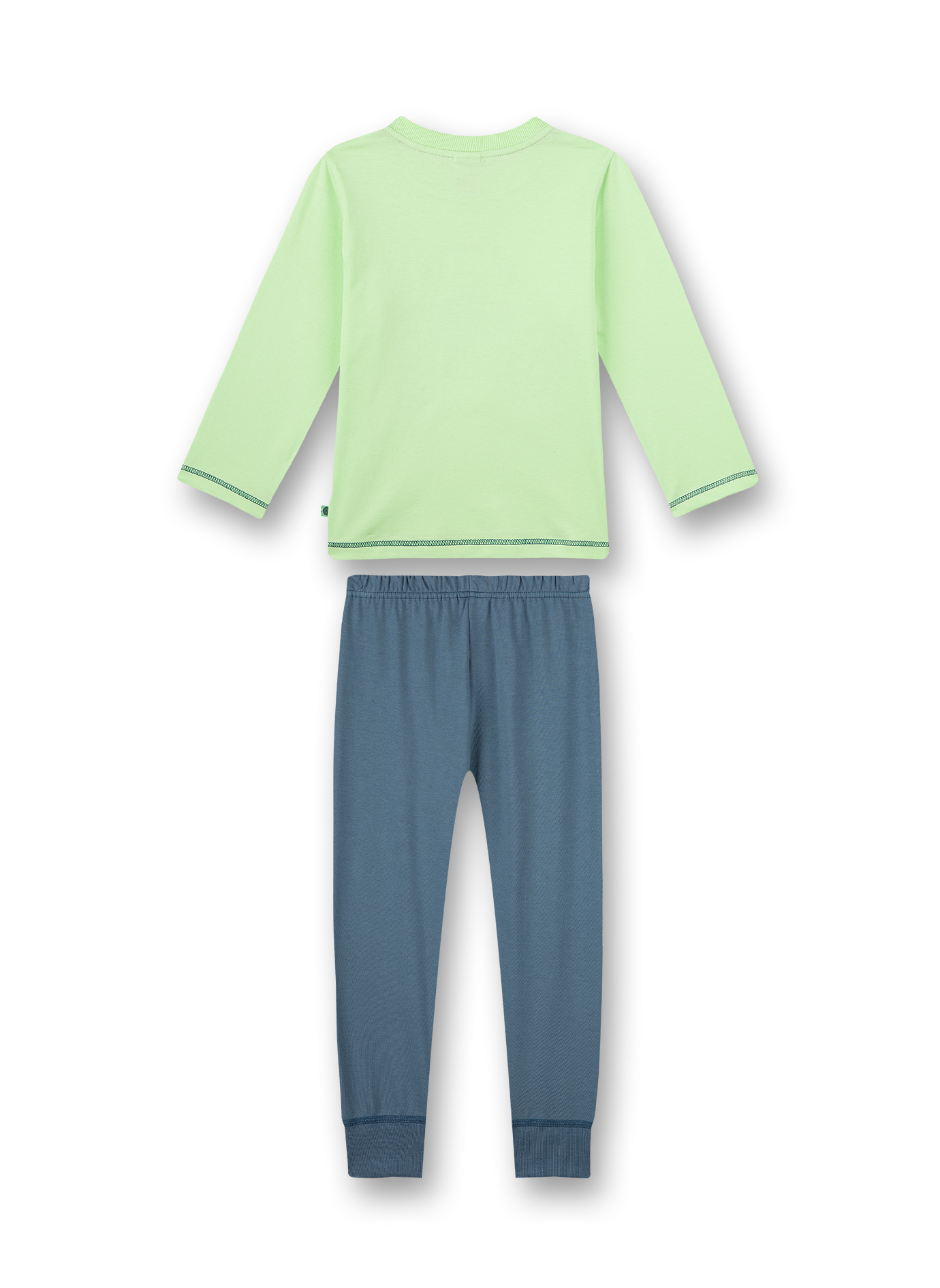 Jungen-Schlafanzug lang Lime-Grün Boy at Work