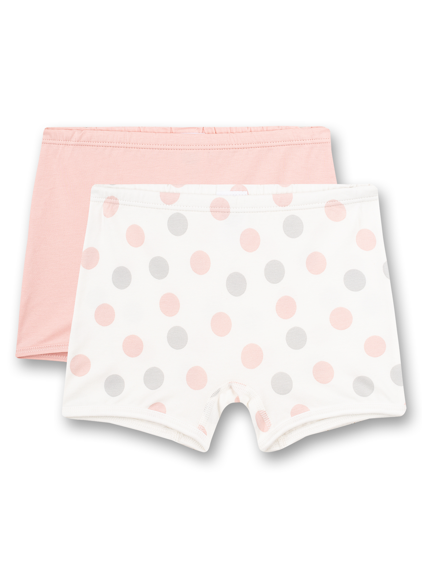 Mädchen-Shorts (Doppelpack) Dots-Allover und Rosa 