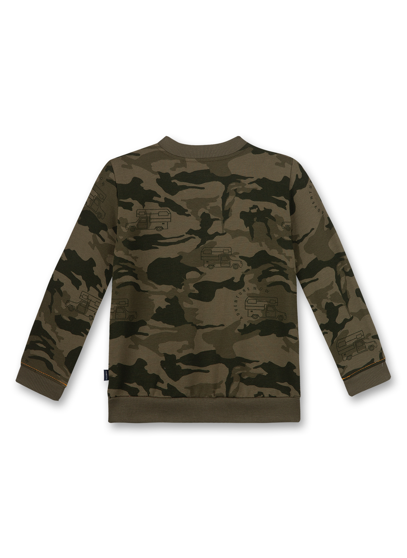 Jungen-Sweatshirt Grün Camouflage-Allover Expedition