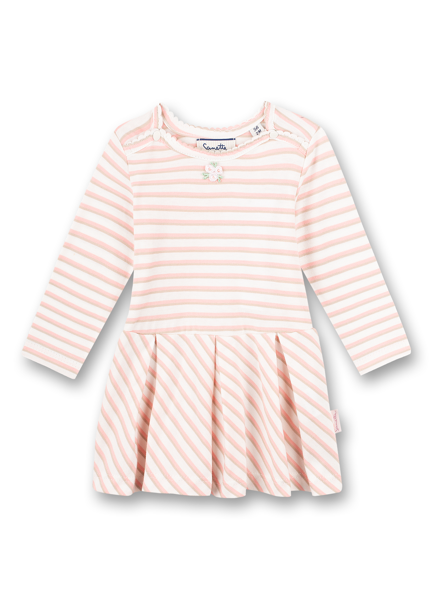 Mädchen-Kleid Off-White Ringel Honey Bee