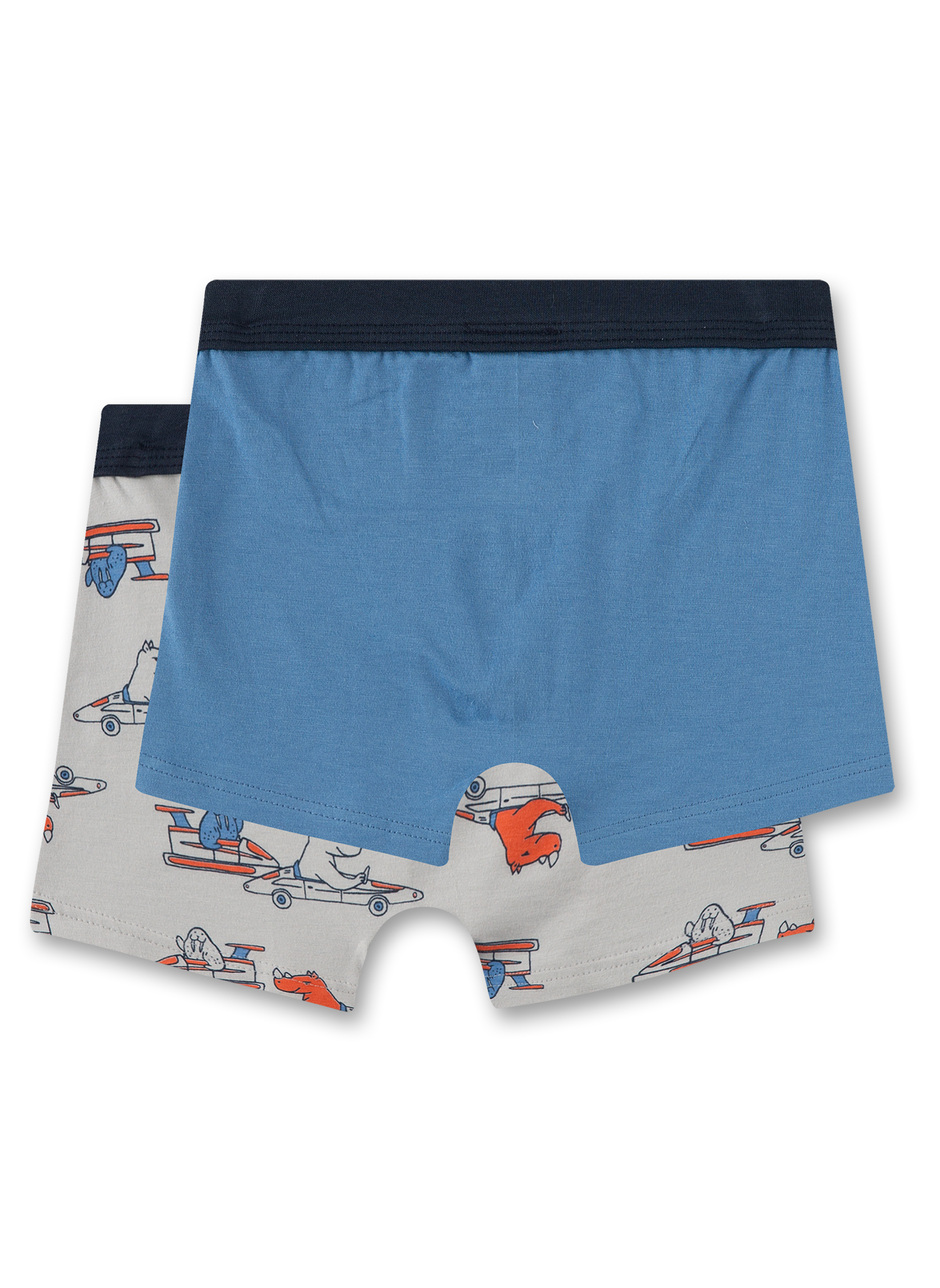 Jungen-Hipshorts (Doppelpack) Grau & Blau