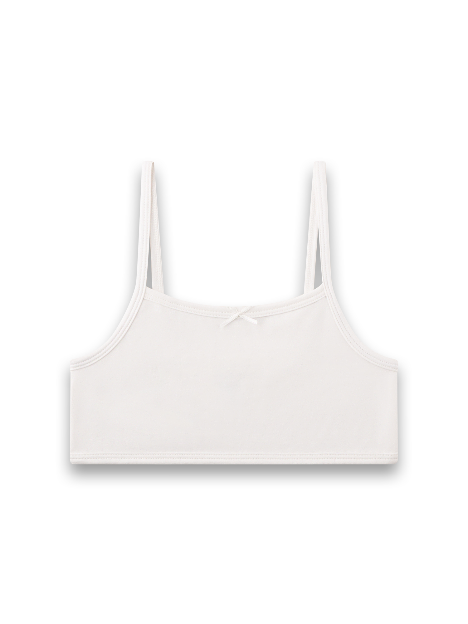 Bralette, Spitzenlos, Weiß, Träger, Unterhemd