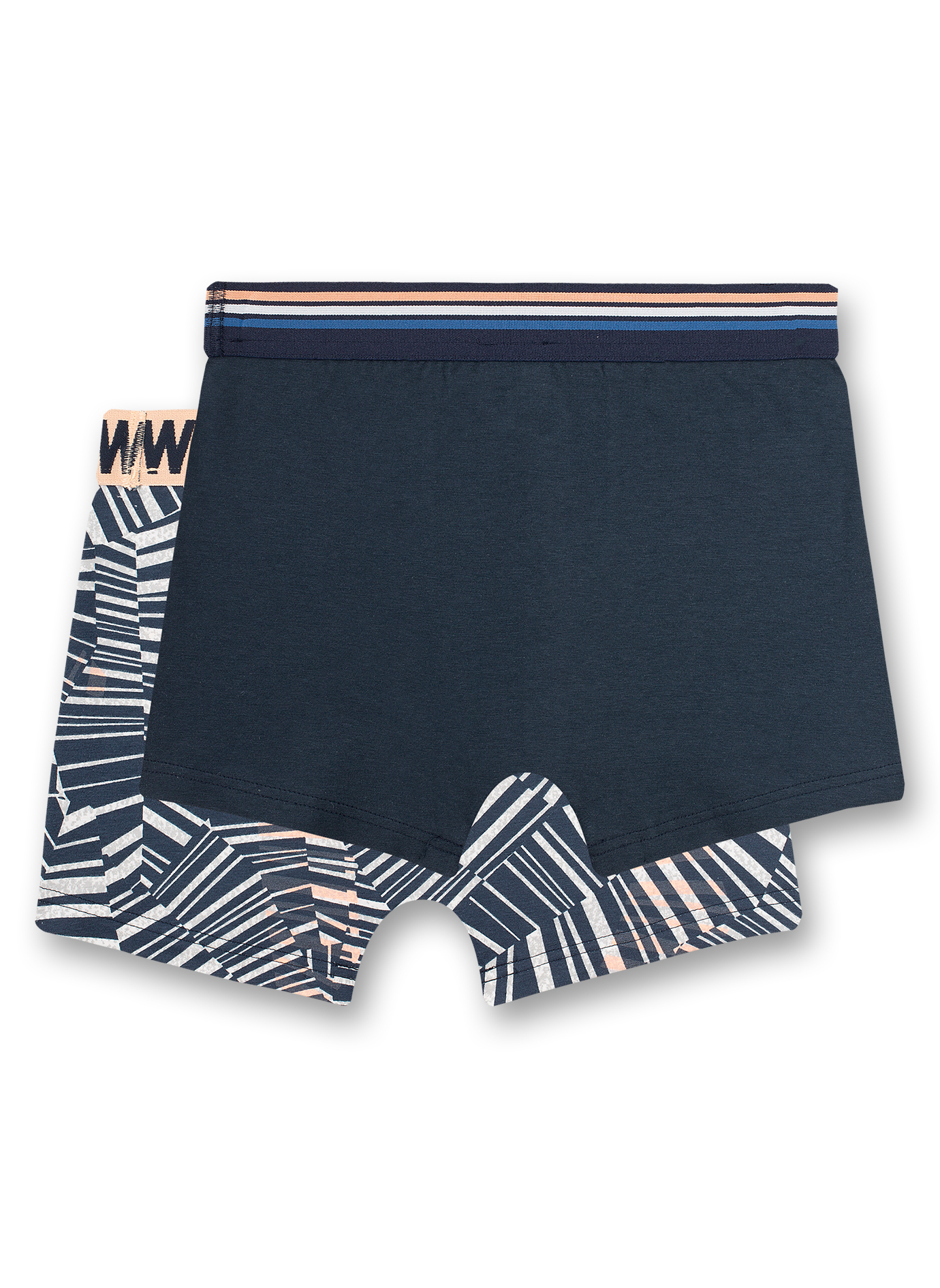 Jungen-Shorts (Doppelpack) Graumelange und Blau Wave Rider