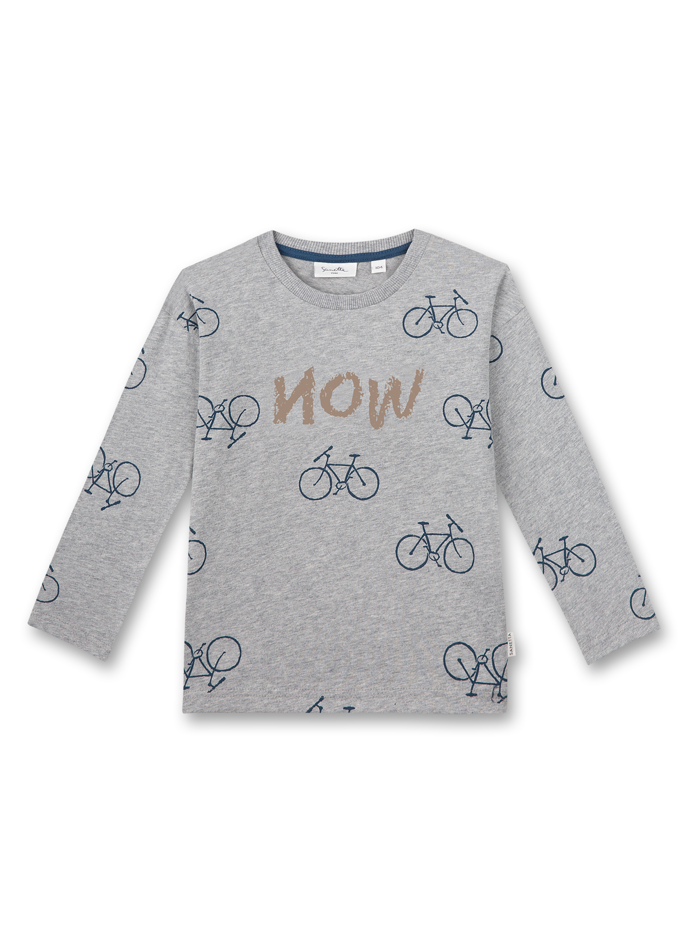Jungen-Shirt langarm Graumelange