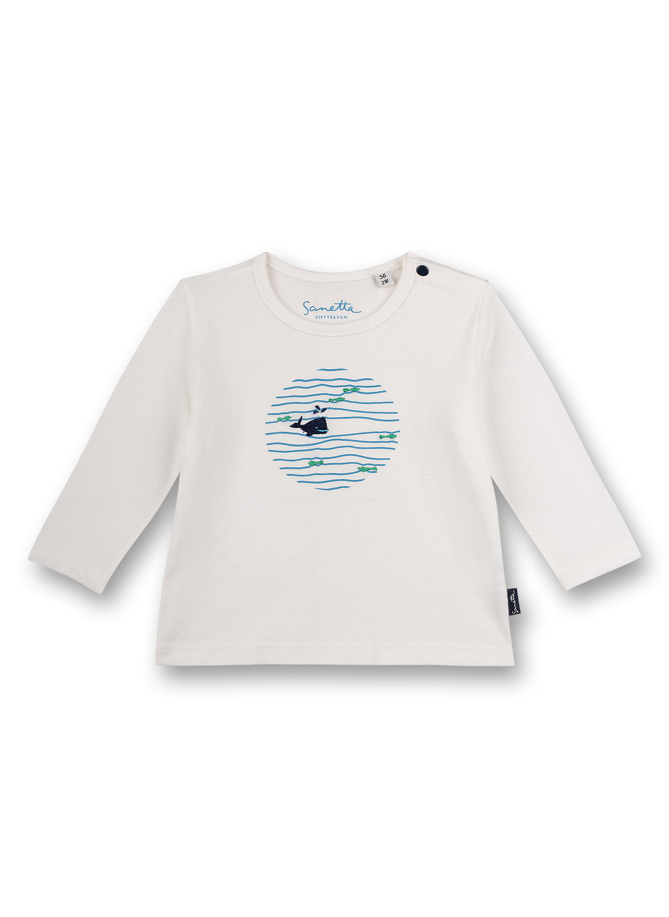 Jungen-Shirt langarm Off-White Little Whale