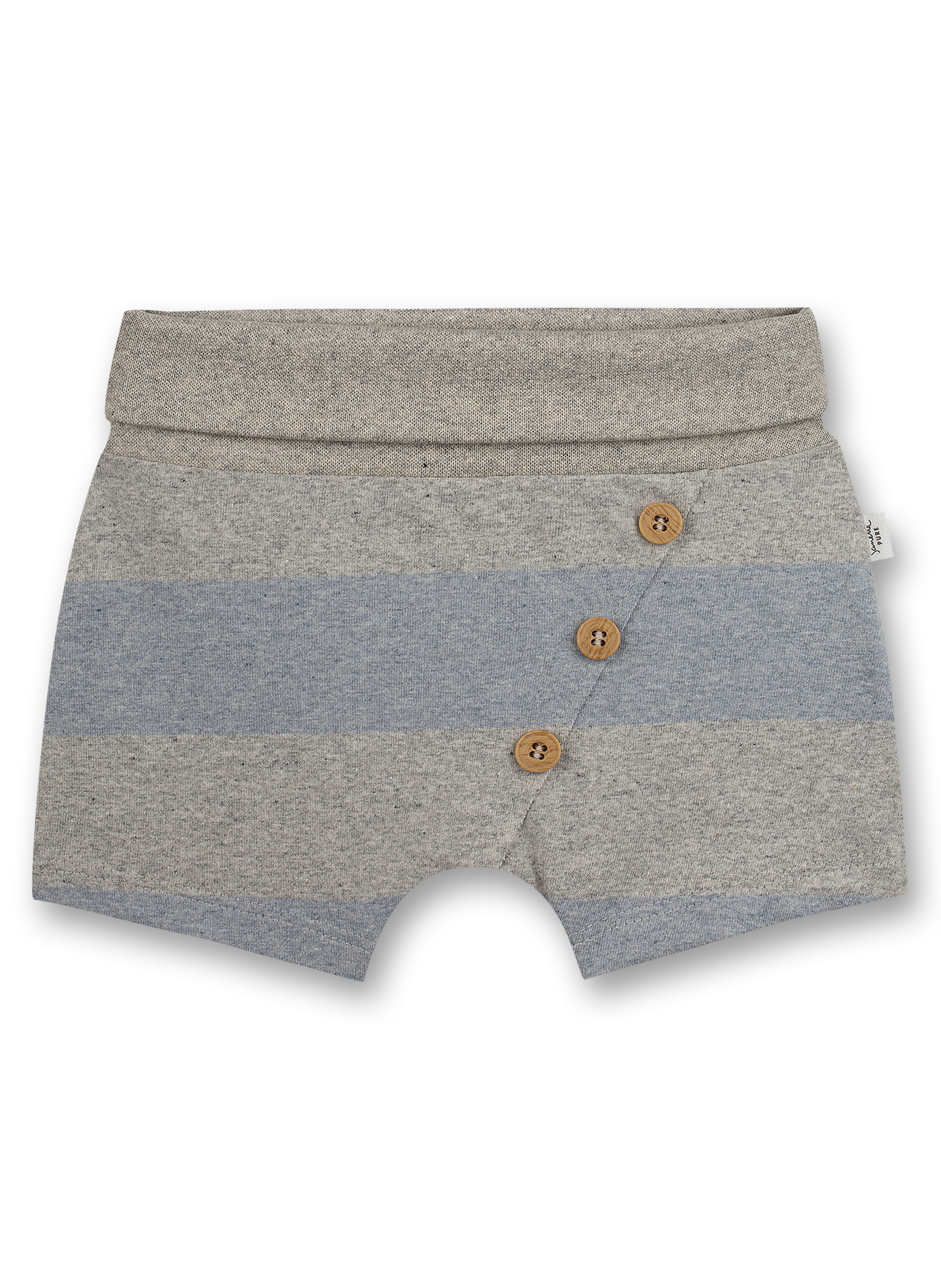 Jungen-Shorts Blaumelange Ringel