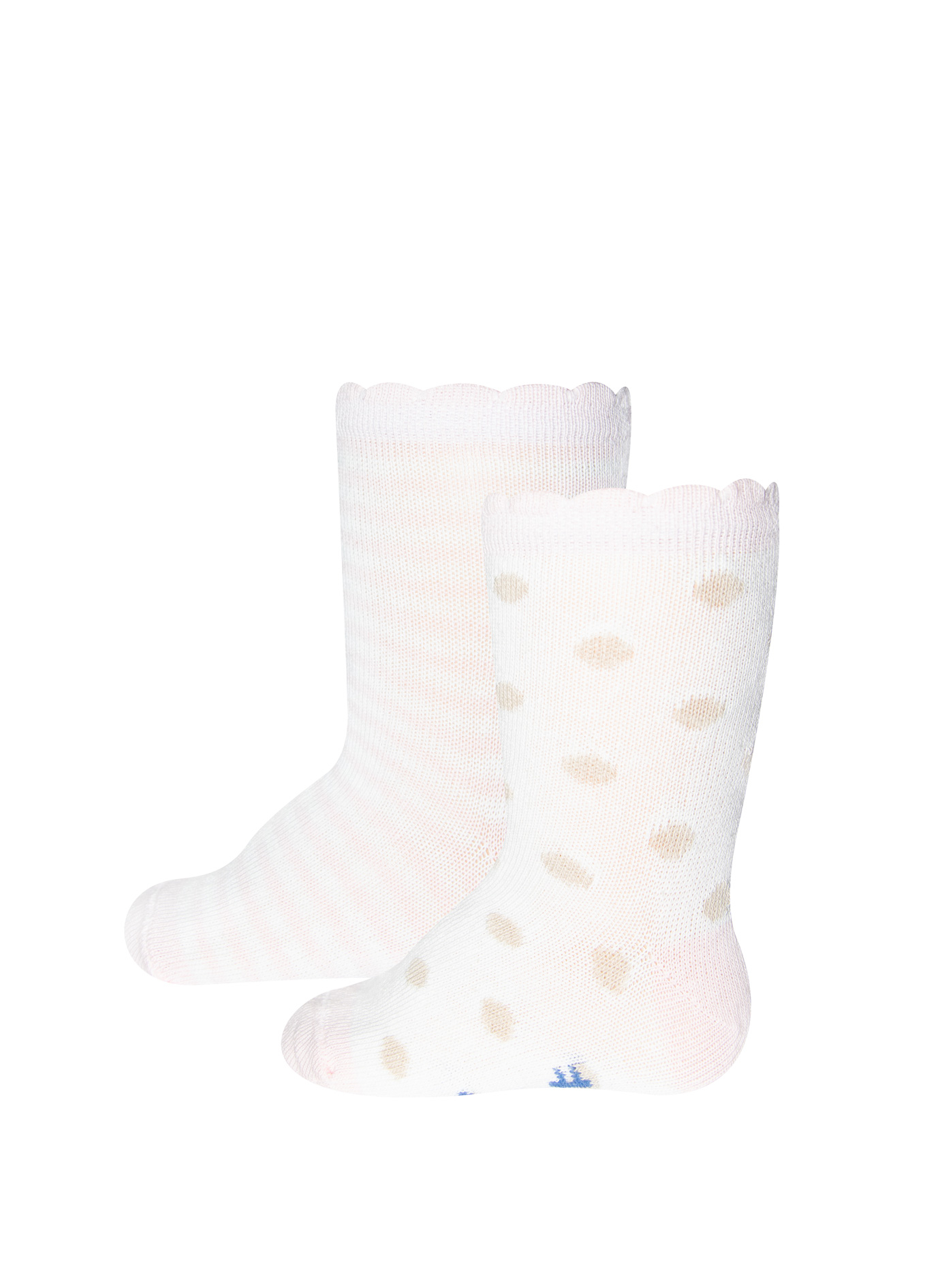 Mädchen-Socken (Doppelpack) Dots und Ringel