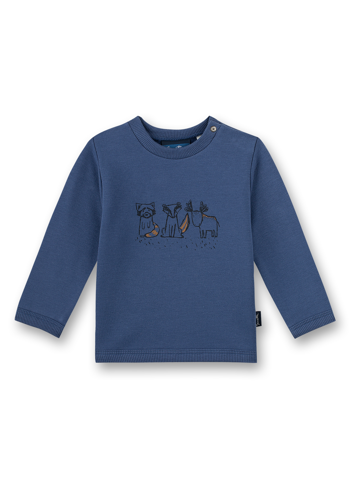 Jungen-Sweatshirt Blau Indian Little Panda