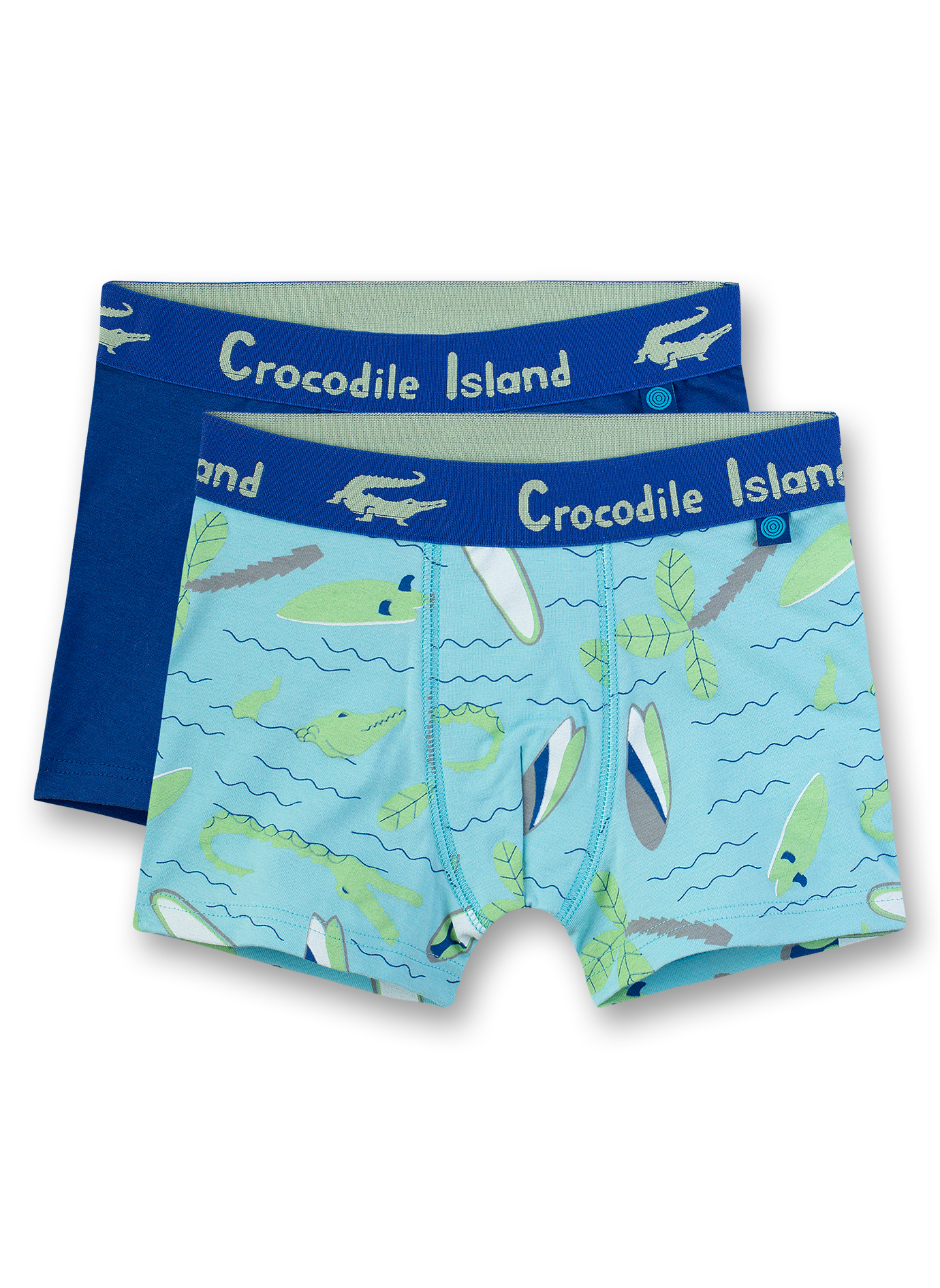 Jungen-Shorts (Doppelpack) Blau und Hellblau Crocodile Island