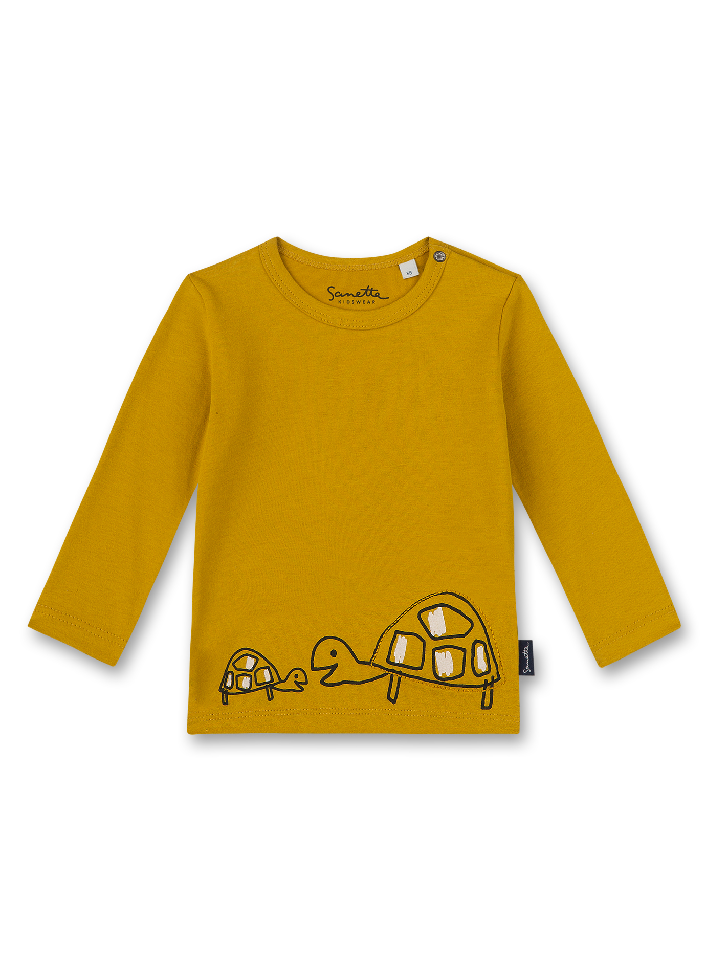 Jungen-Shirt langarm Gelb  Turtle