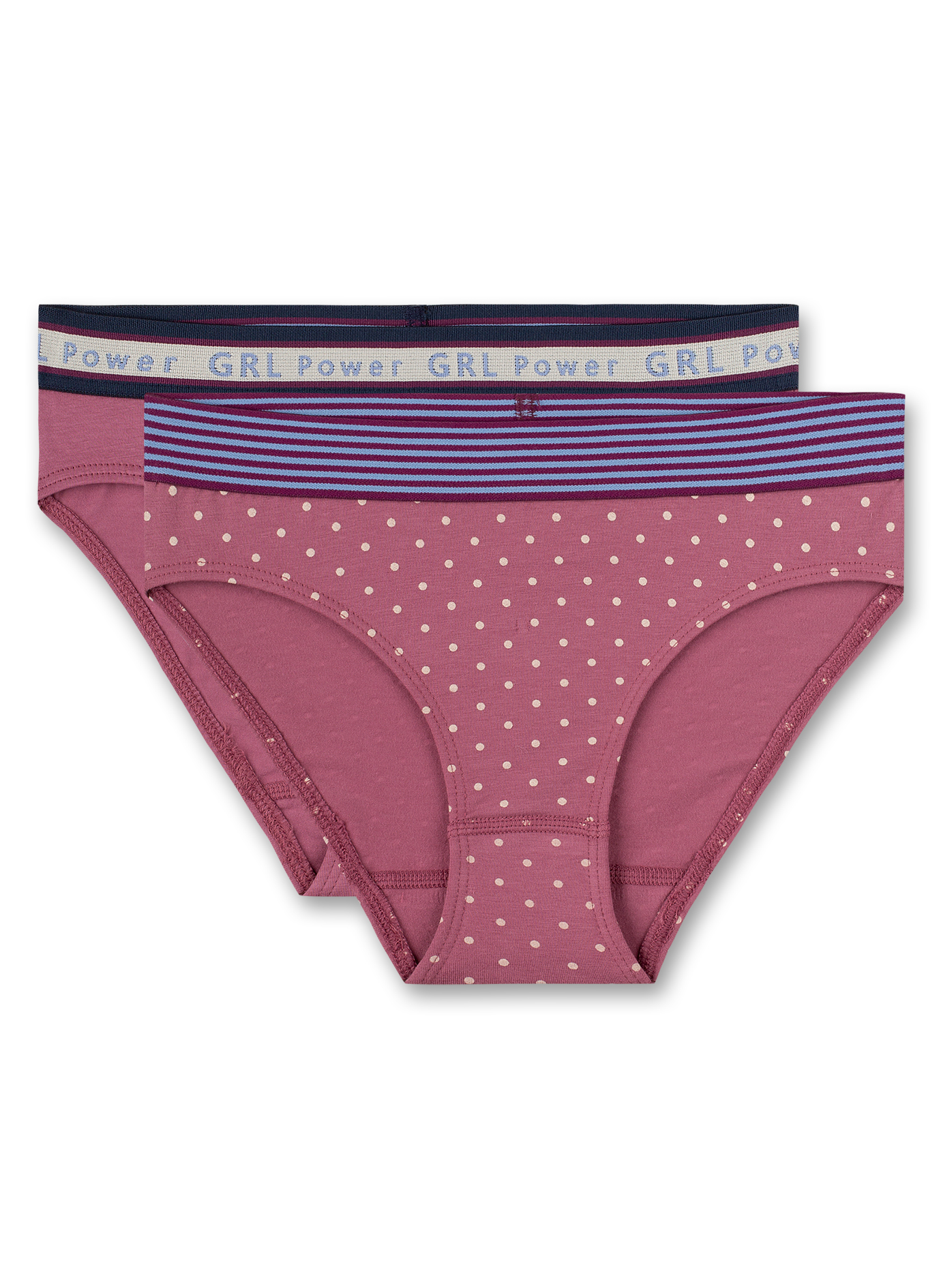 Mädchen-Rioslip (Doppelpack) Rosa Athleisure