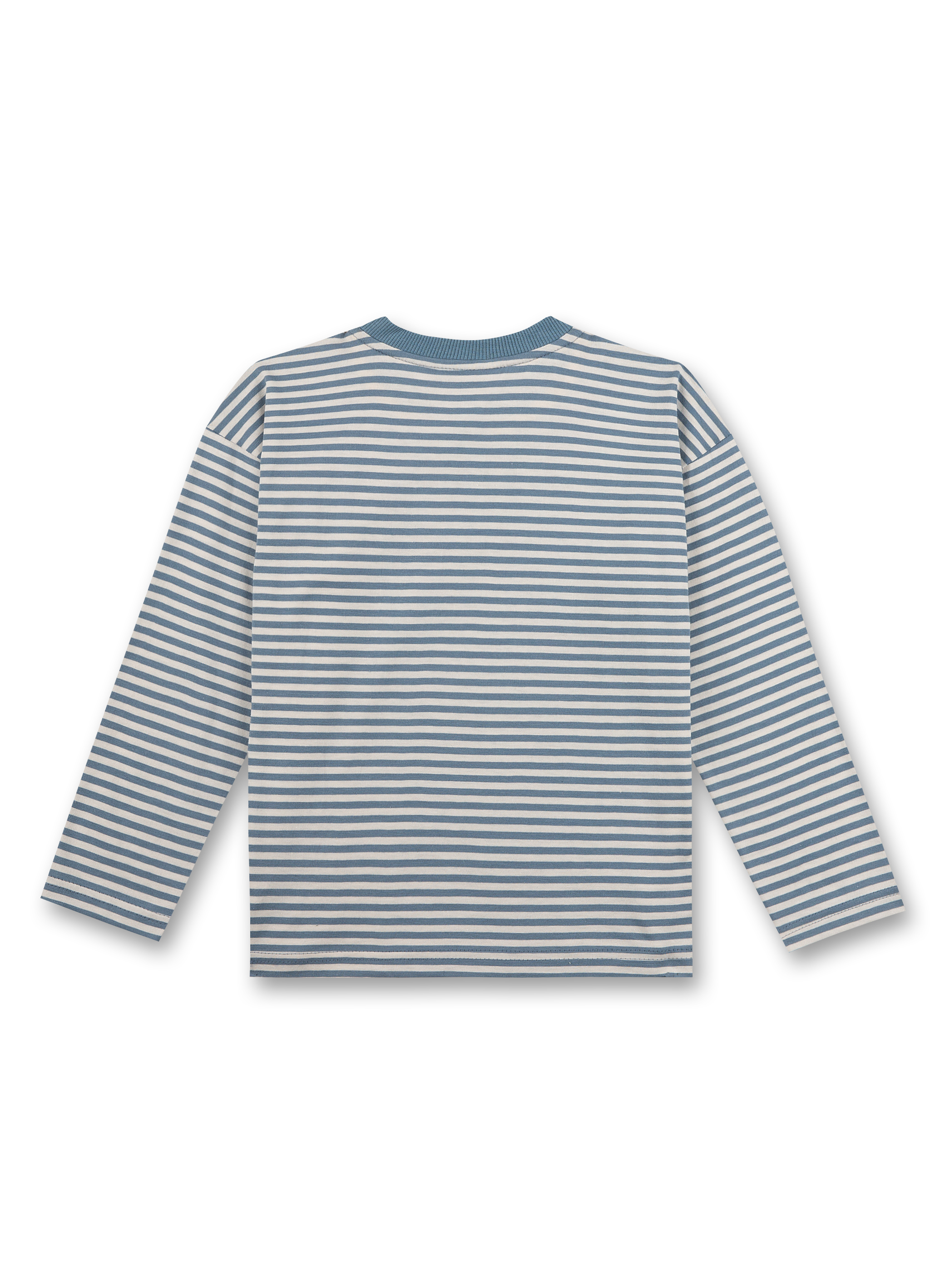 Jungen-Shirt langarm Blau Ringel