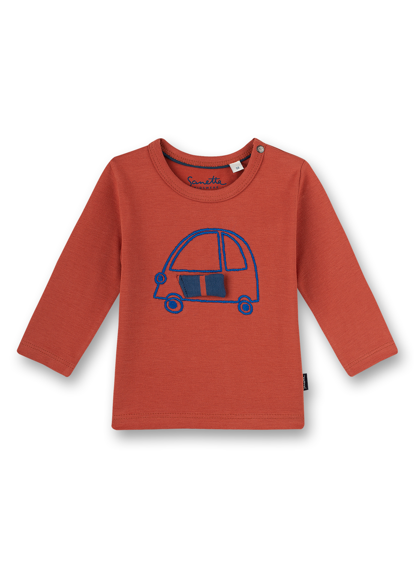 Jungen-Shirt langarm Rot Little Car