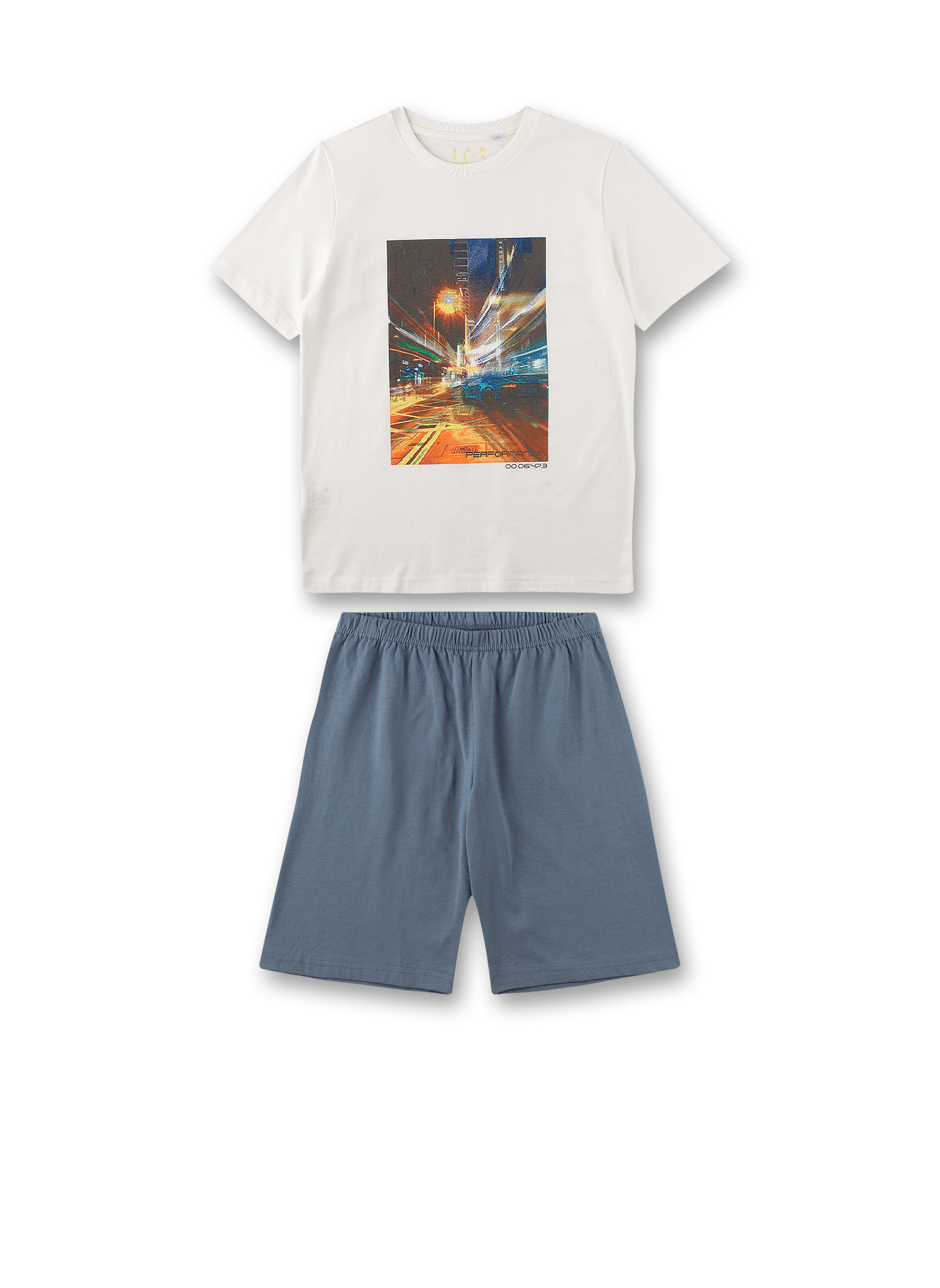 Jungen-Schlafanzug kurz Off-White