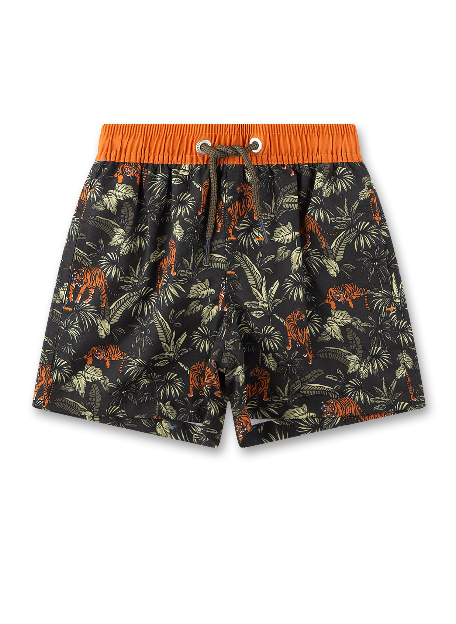 Jungen-Badeshorts schwarz