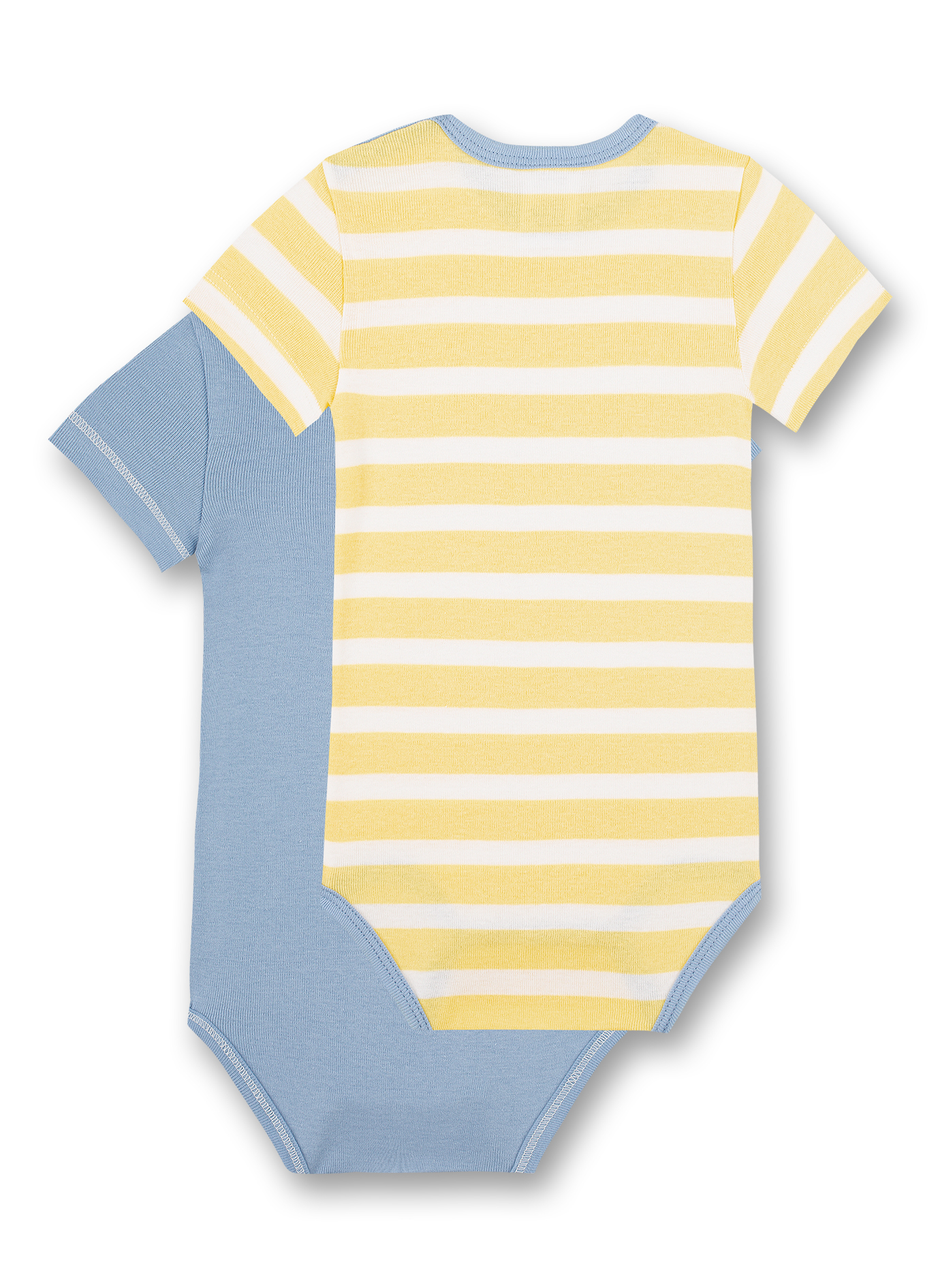 Body kurzarm (Doppelpack) Blau und Gelb Monkey