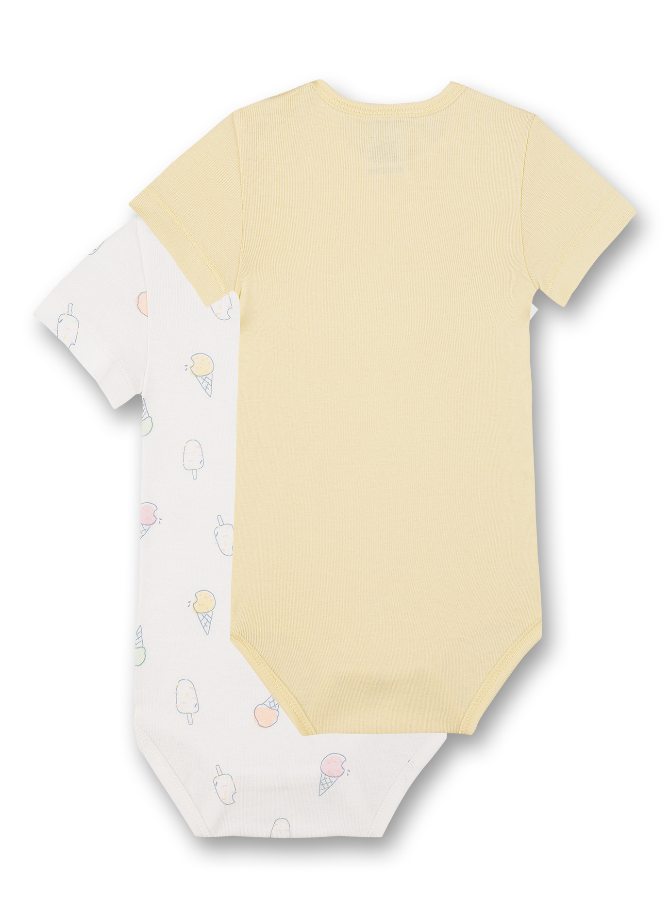 Body kurzarm (Doppelpack) Off-White und Gelb Ice Baby