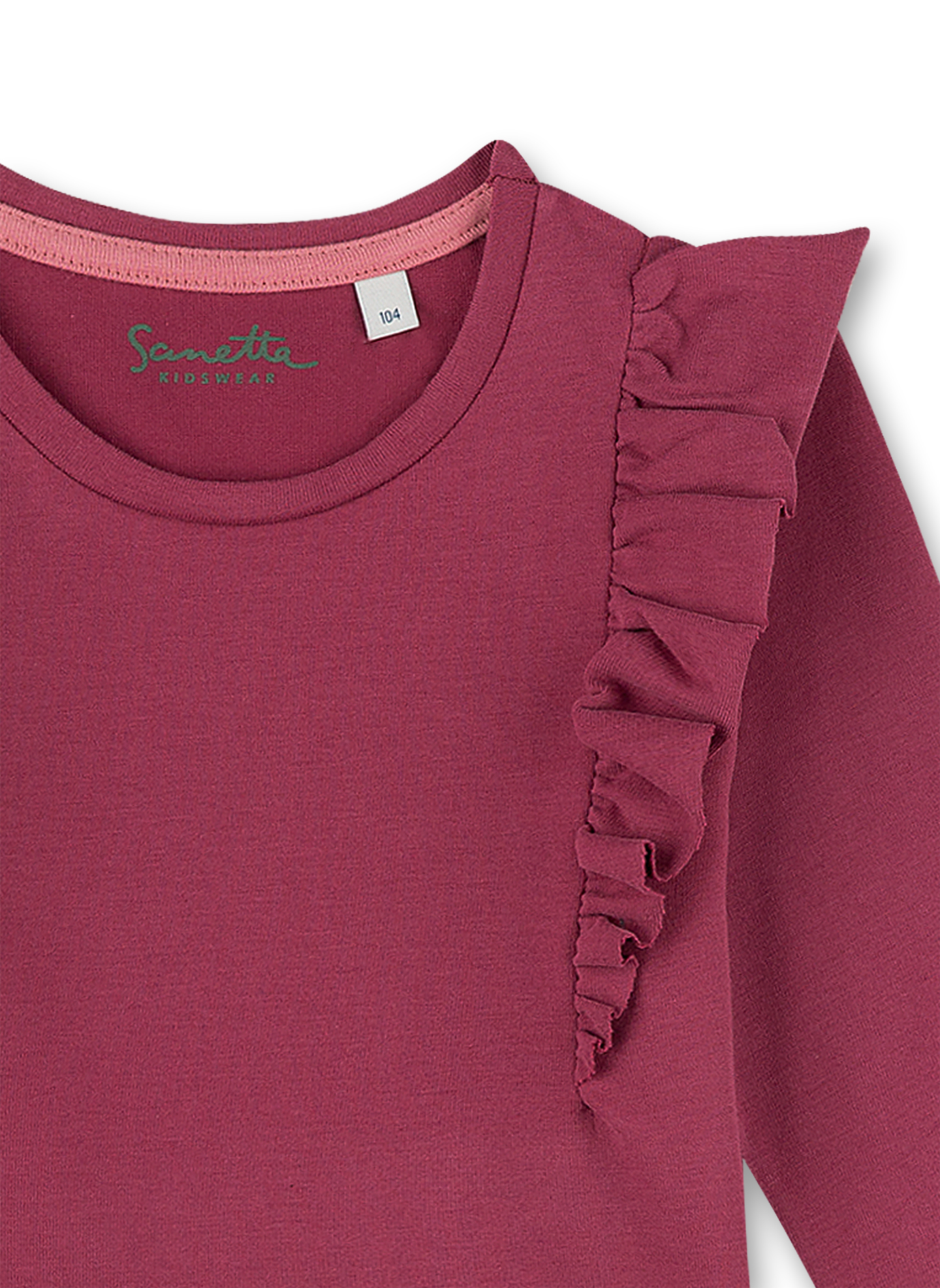 Mädchen-Shirt langarm Rosa Sweat Fruits