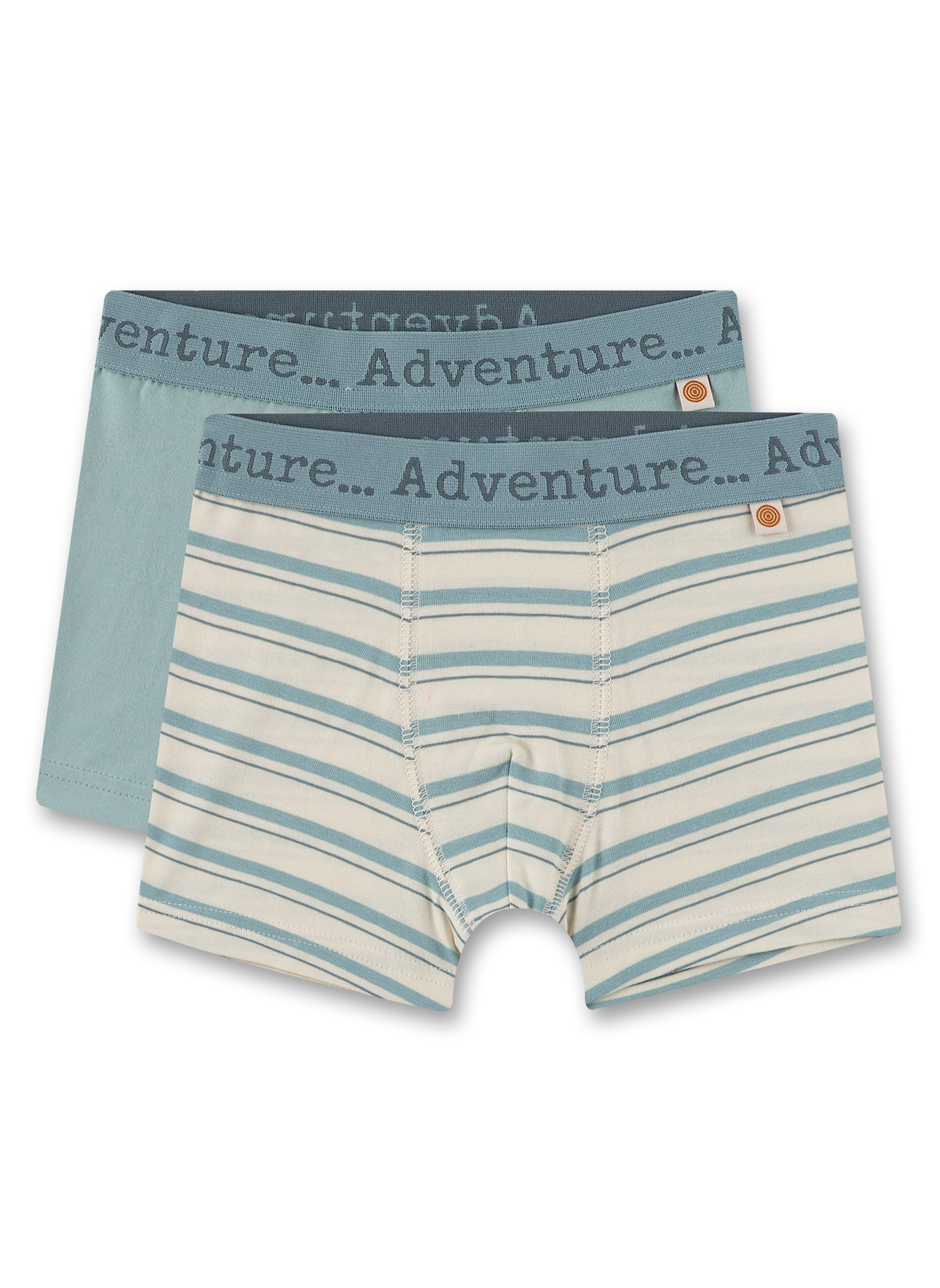 Jungen-Hipshorts (Doppelpack) Beige & Blau