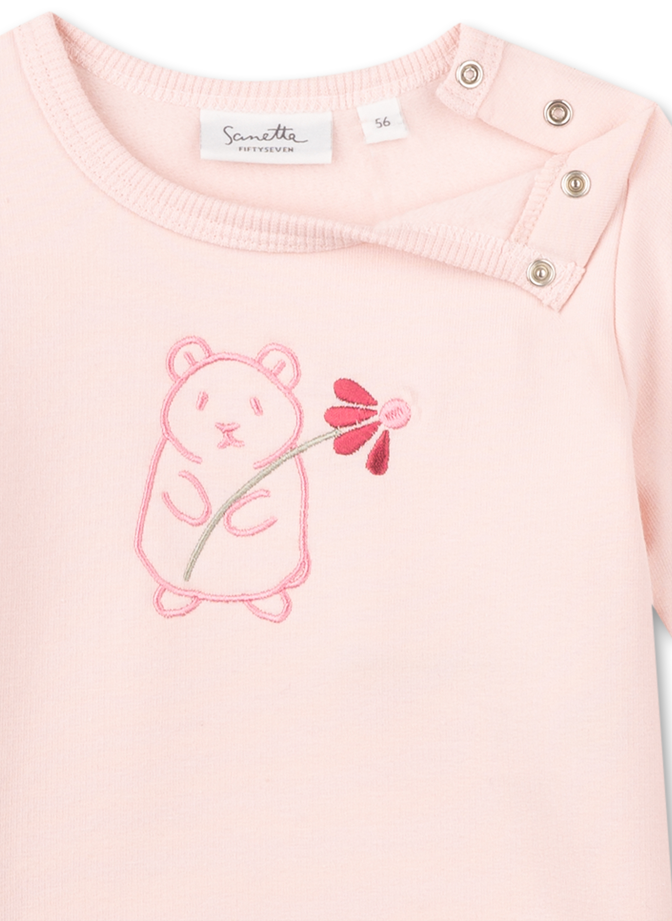 Mädchen-Shirt langarm Rosa 