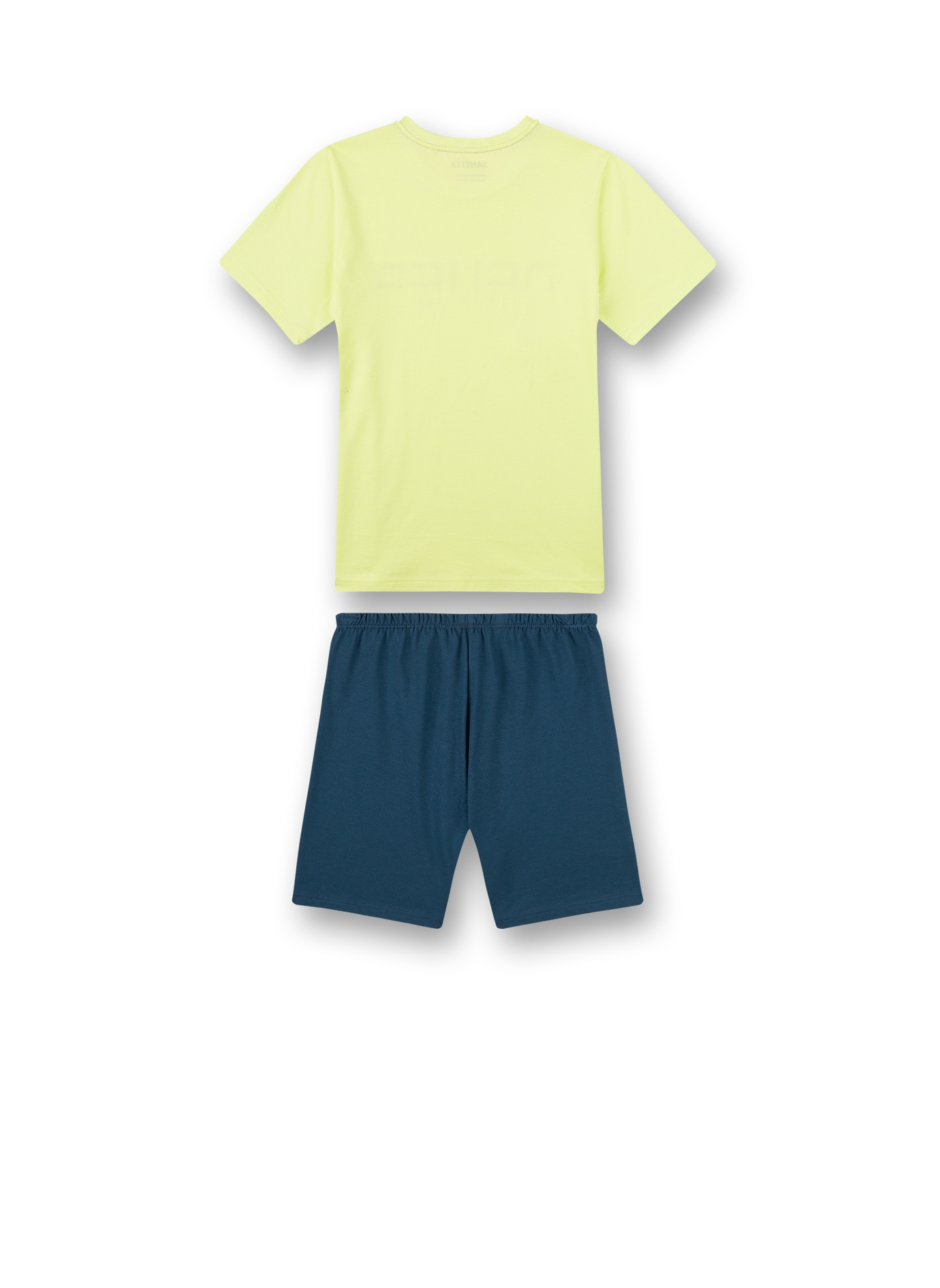 Jungen-Schlafanzug kurz Lime-Gelb Skate
