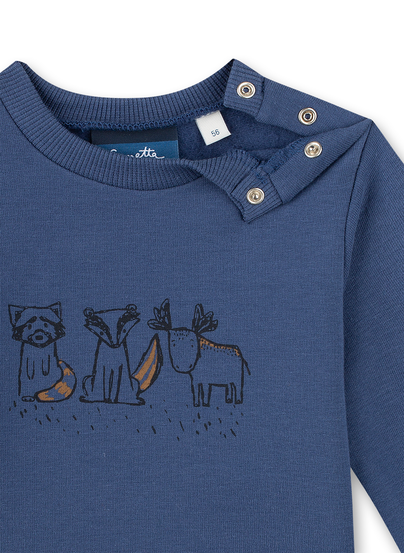 Jungen-Sweatshirt Blau Indian Little Panda