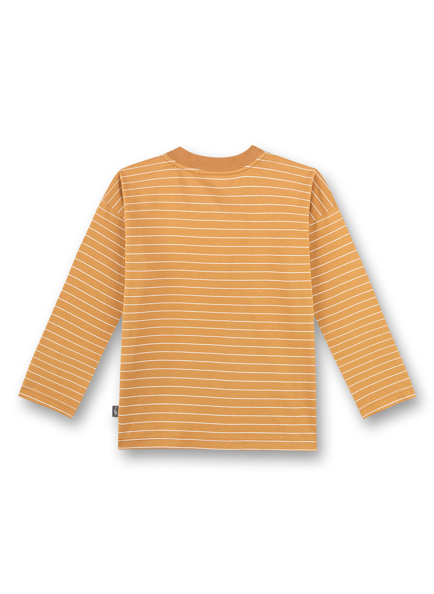 Jungen-Shirt langarm Braun Ringel
