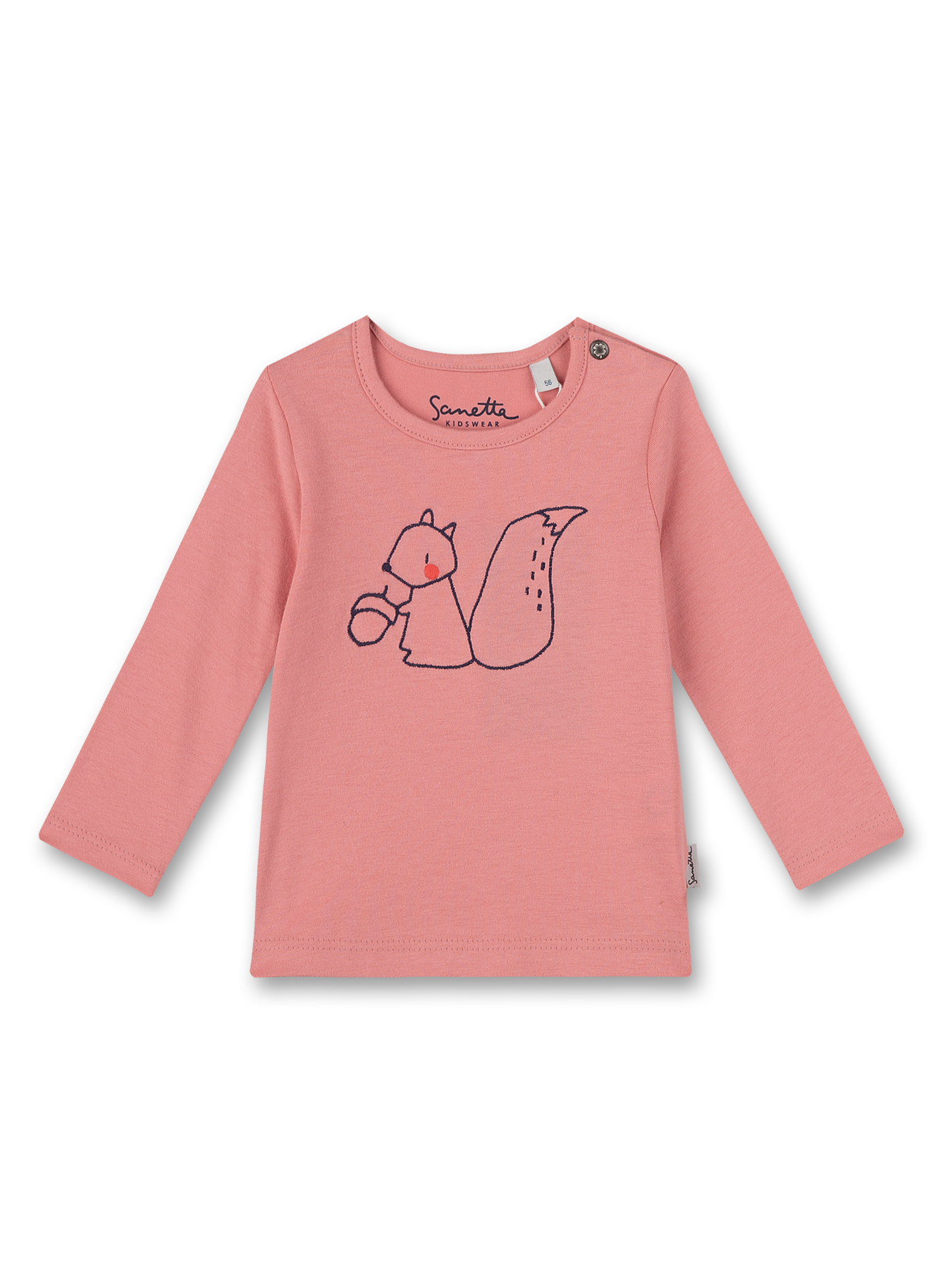 Mädchen-Shirt langarm Rosa Sweet Squirrel
