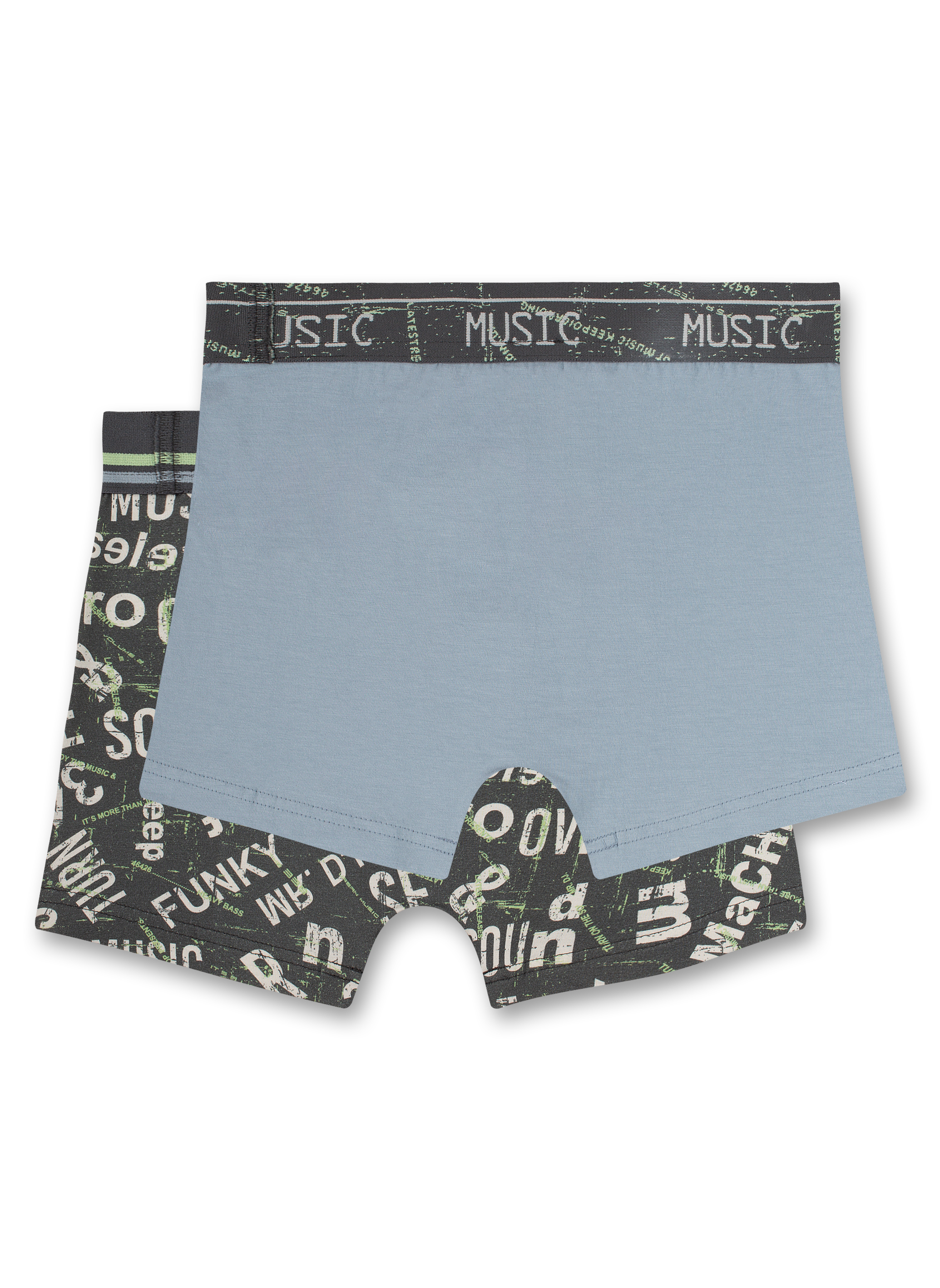 Jungen-Hipshorts (Doppelpack) Grau und Hellblau