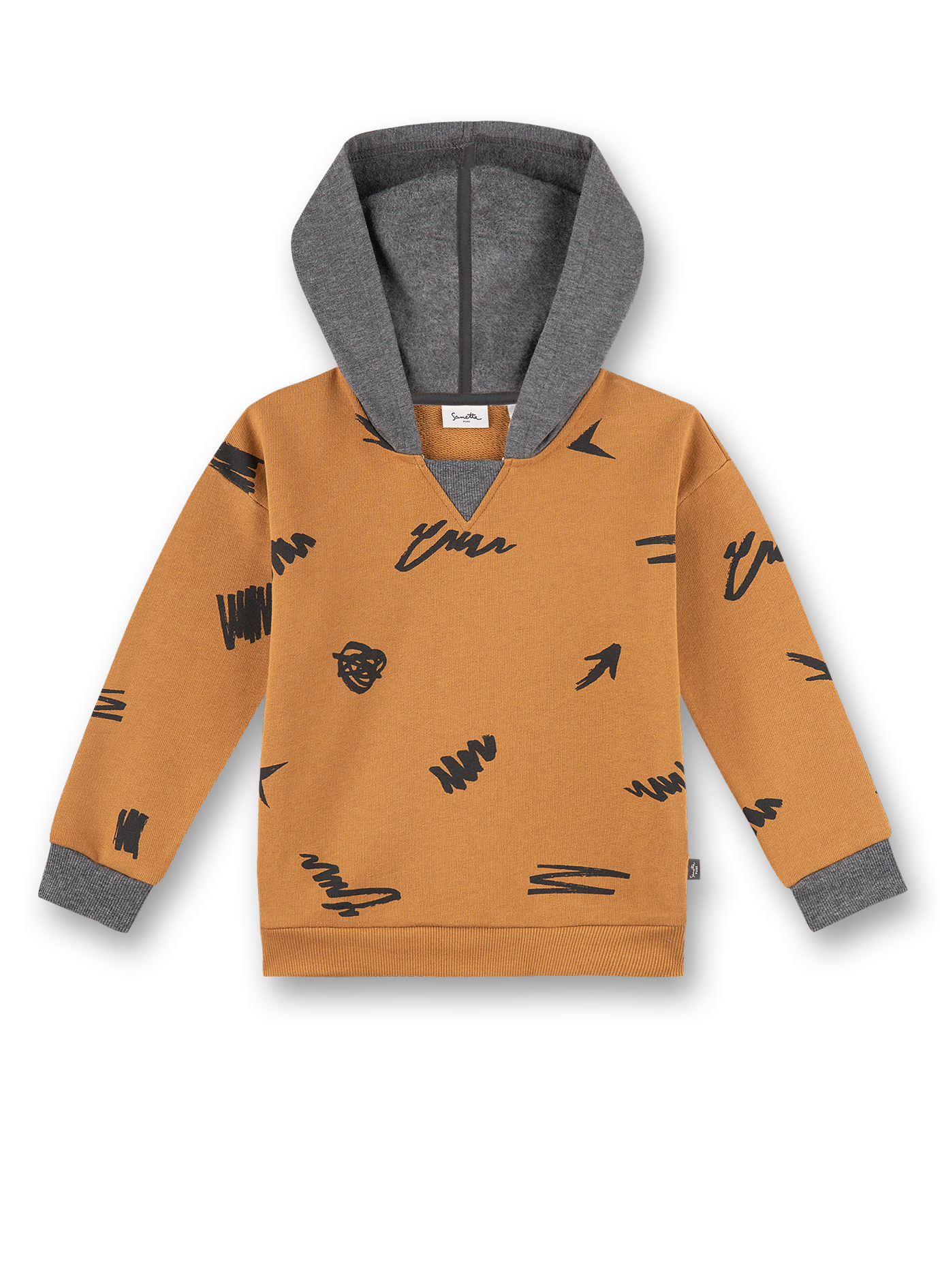 Jungen-Kapuzensweatshirt Braun 