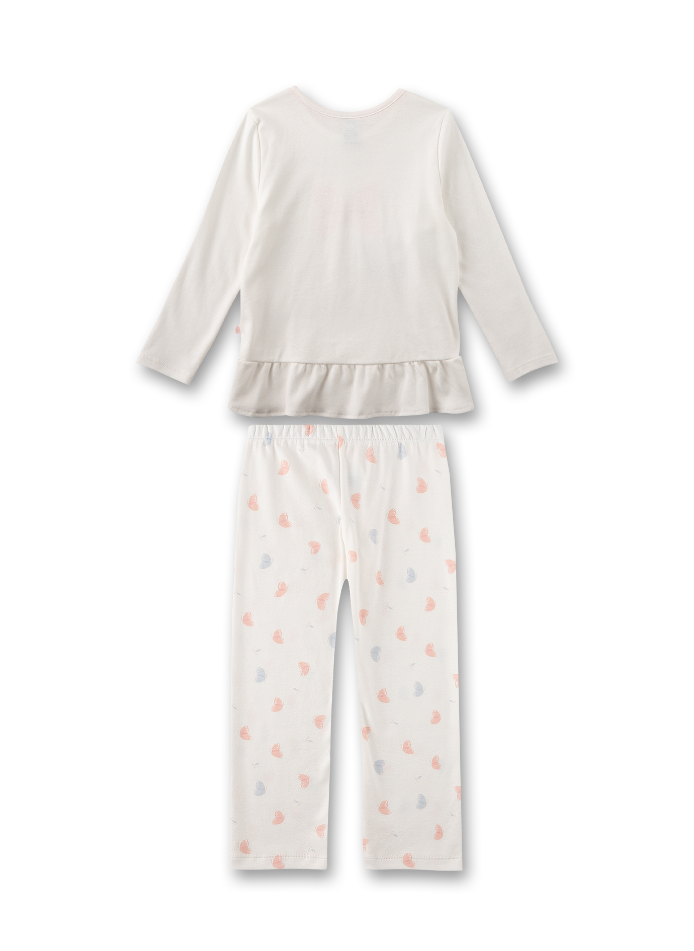 Mädchen-Schlafanzug lang Off-White