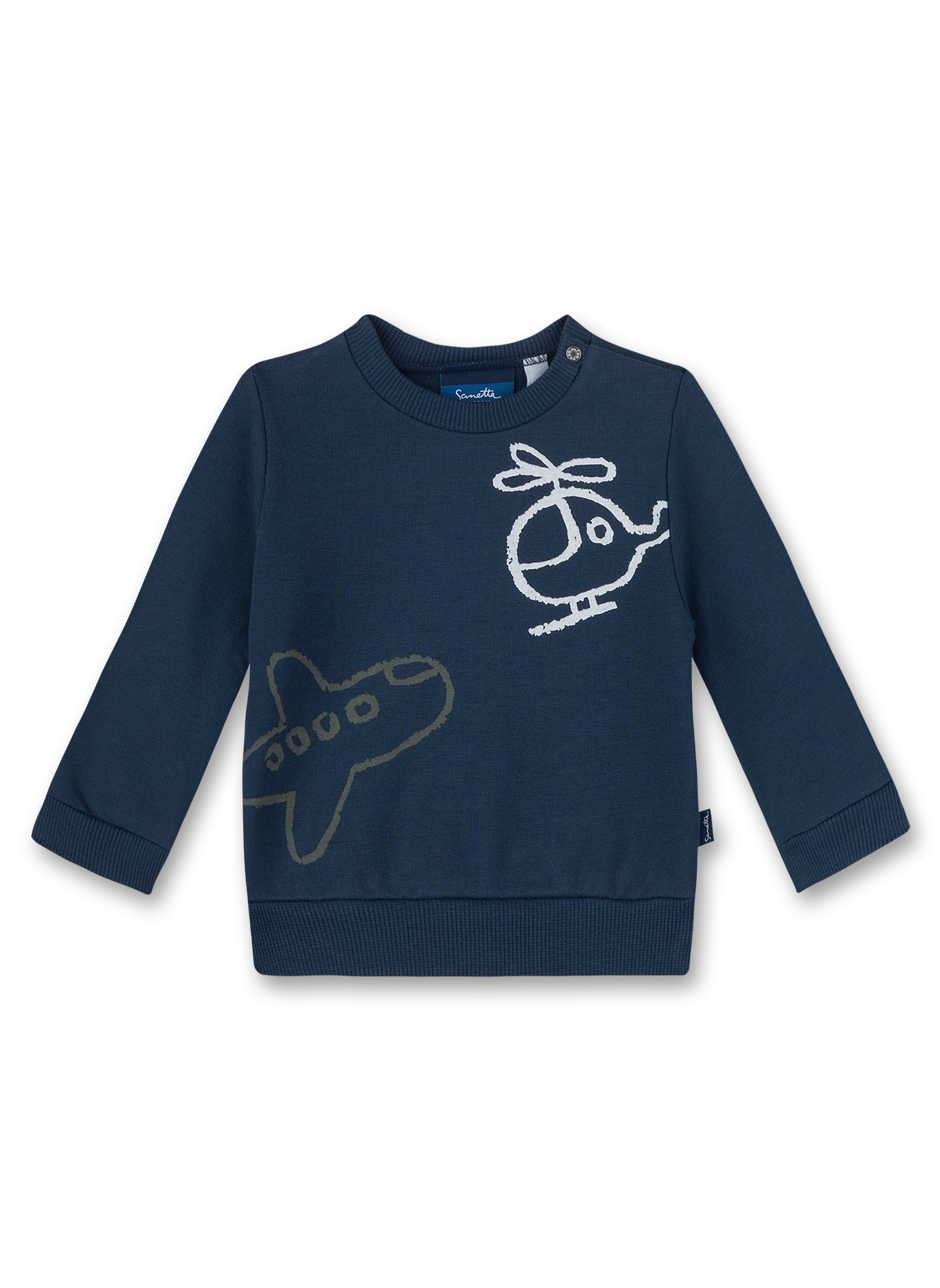 Jungen-Sweatshirt Blau Let's fly