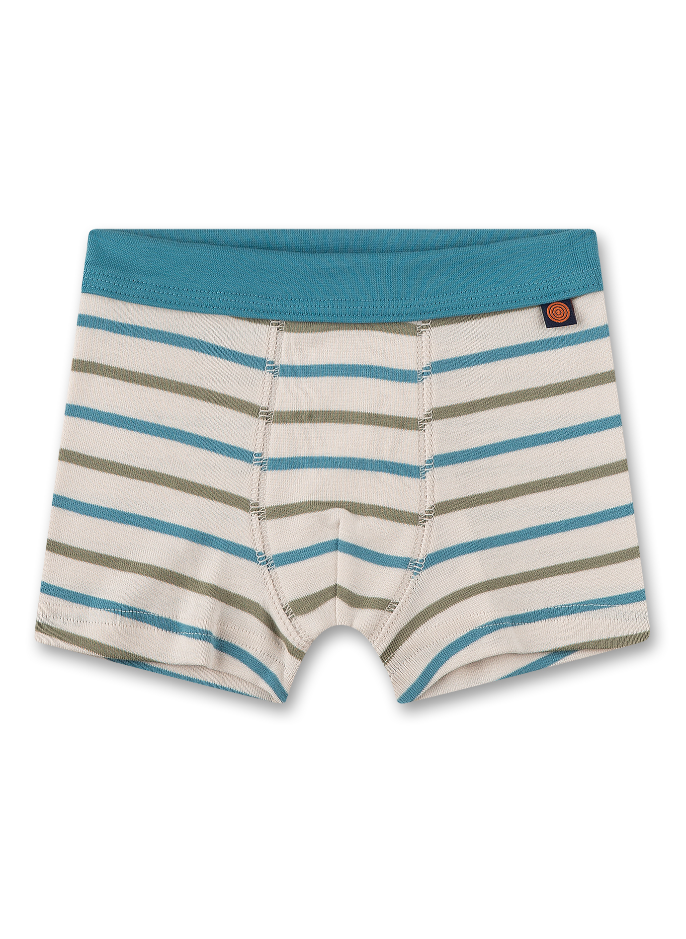 Jungen-Hipshorts Türkis geringelt