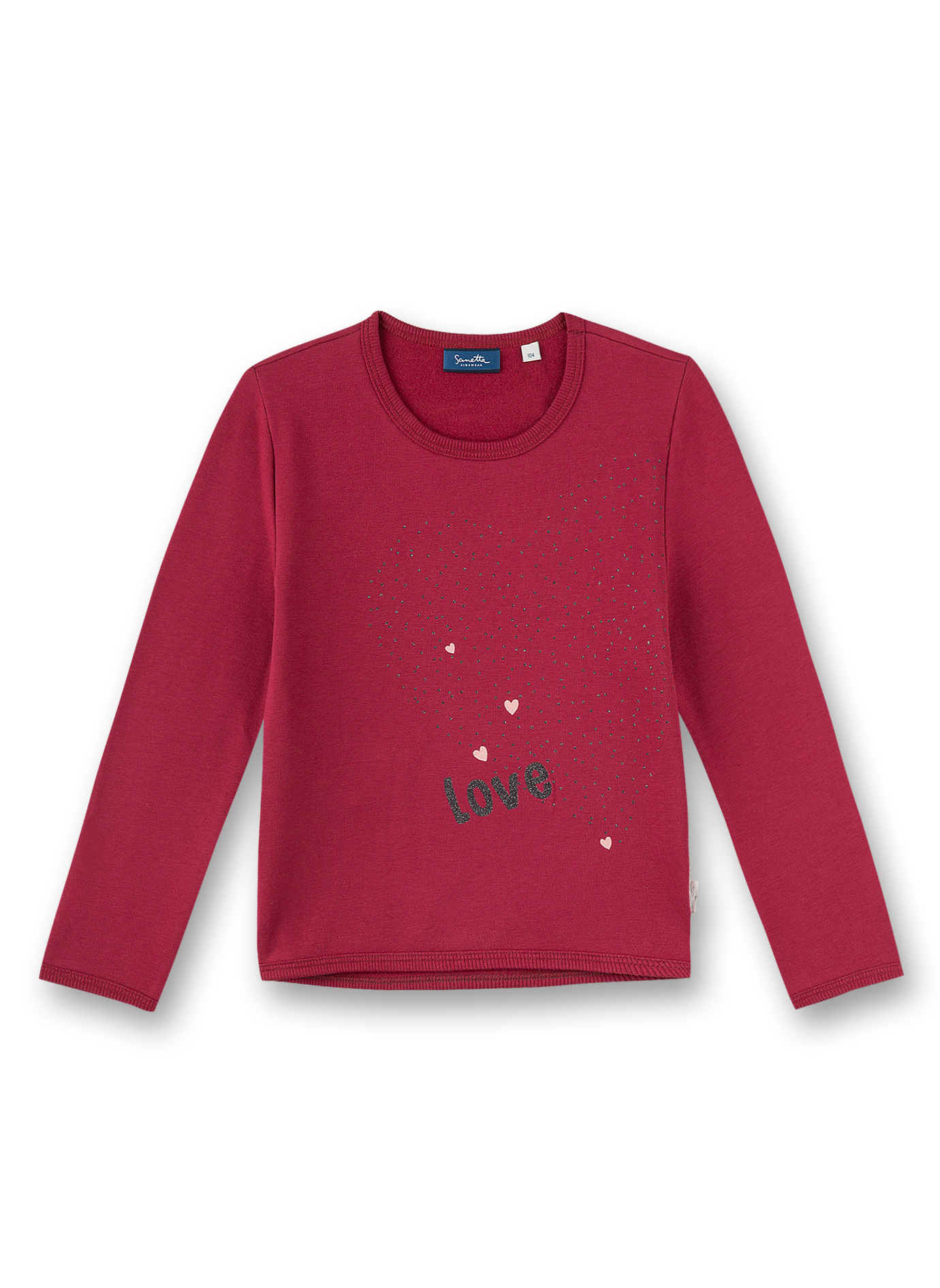 Mädchen-Sweatshirt Rot With all my Heart