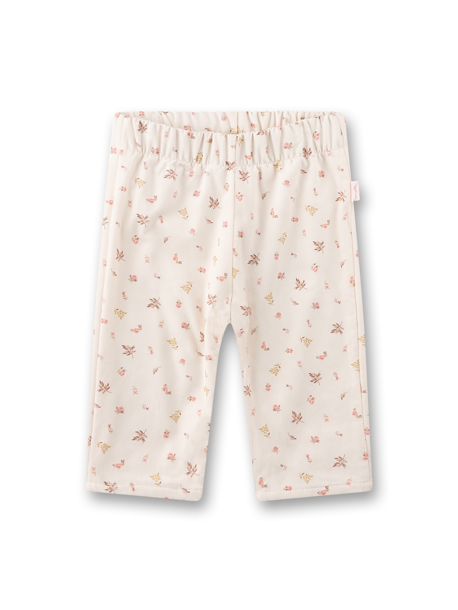 Mädchen-Hose beige Blumen
