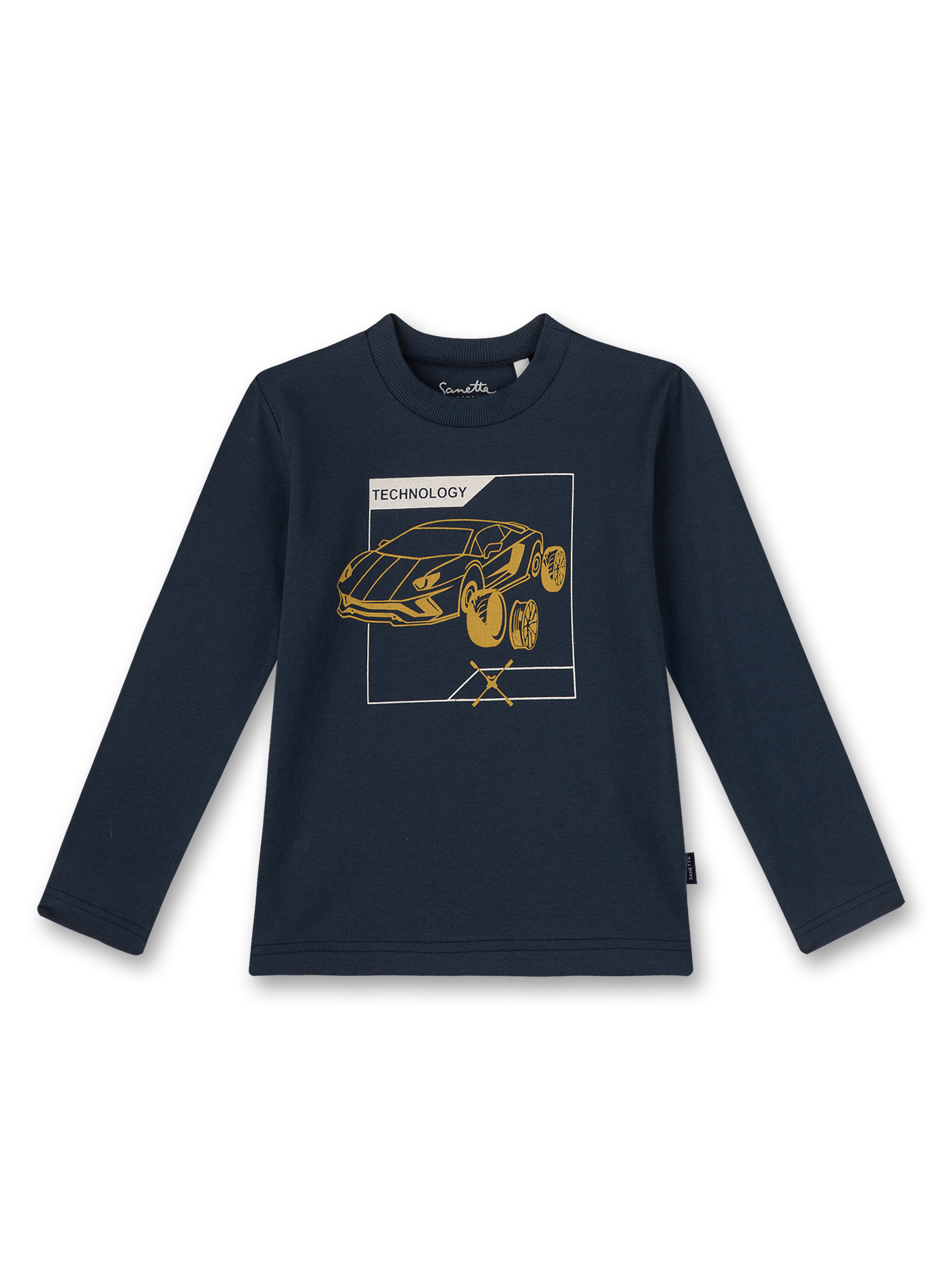 Jungen-Shirt langarm Blau Space Driver