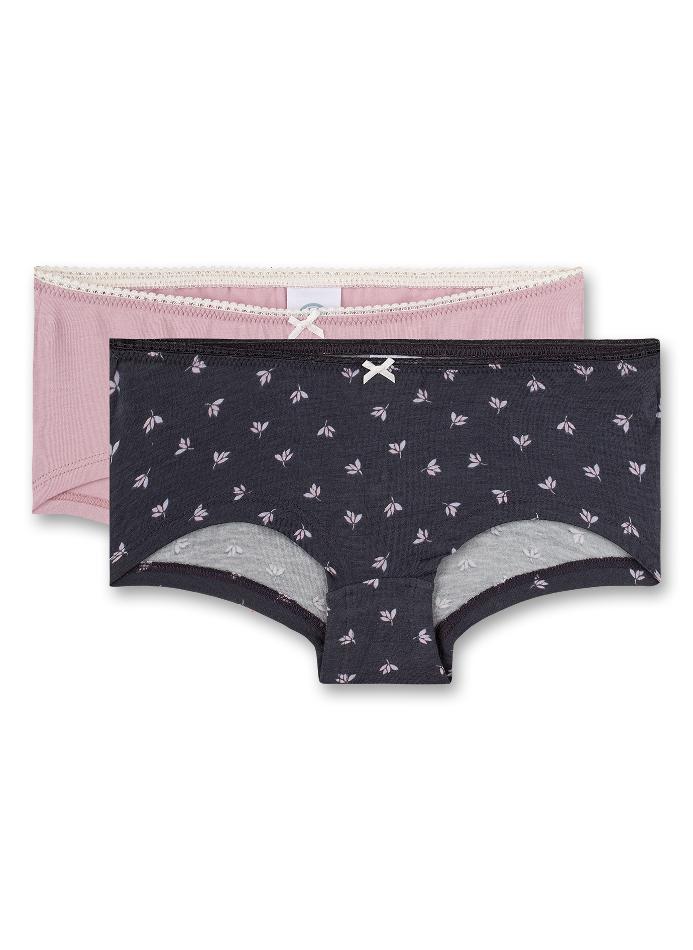 Mädchen-Cutbrief (Doppelpack) Dunkelgrau und Rosa