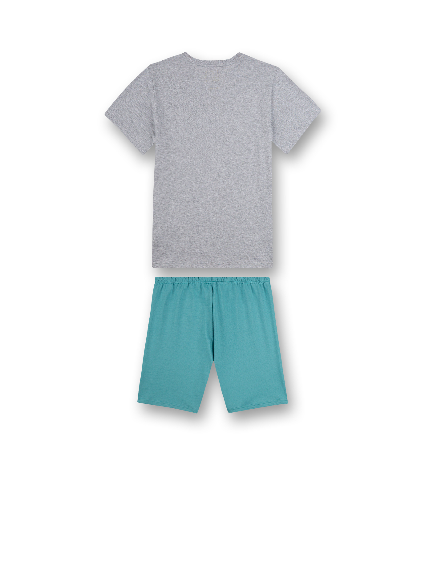 Jungen-Schlafanzug kurz Graumelange Ocean Breeze