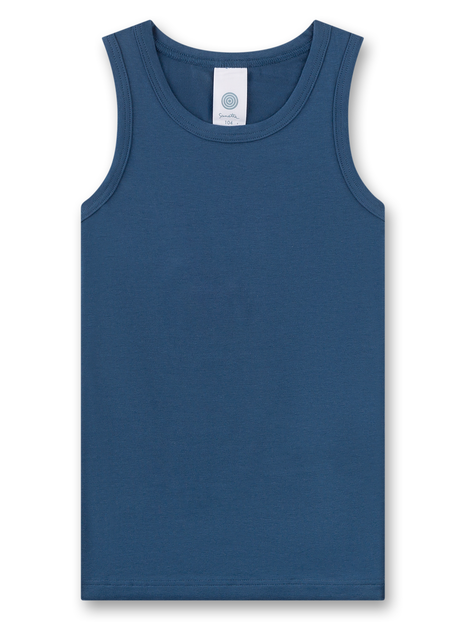 Tanktop, Sabailloses Oberteil, Blau, Baumwolle, Uni