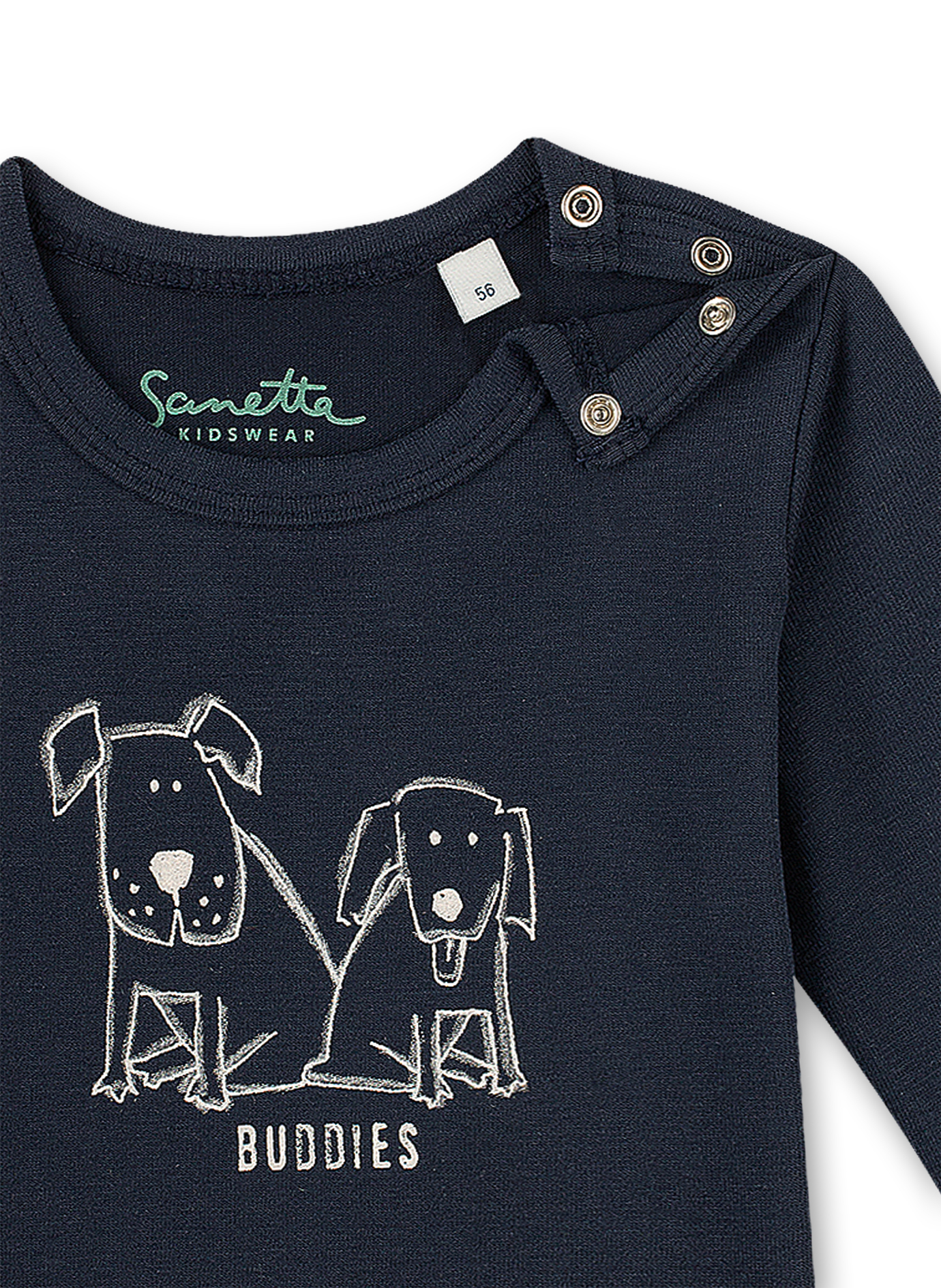 Jungen-Shirt langarm Dunkelblau Best Buddies