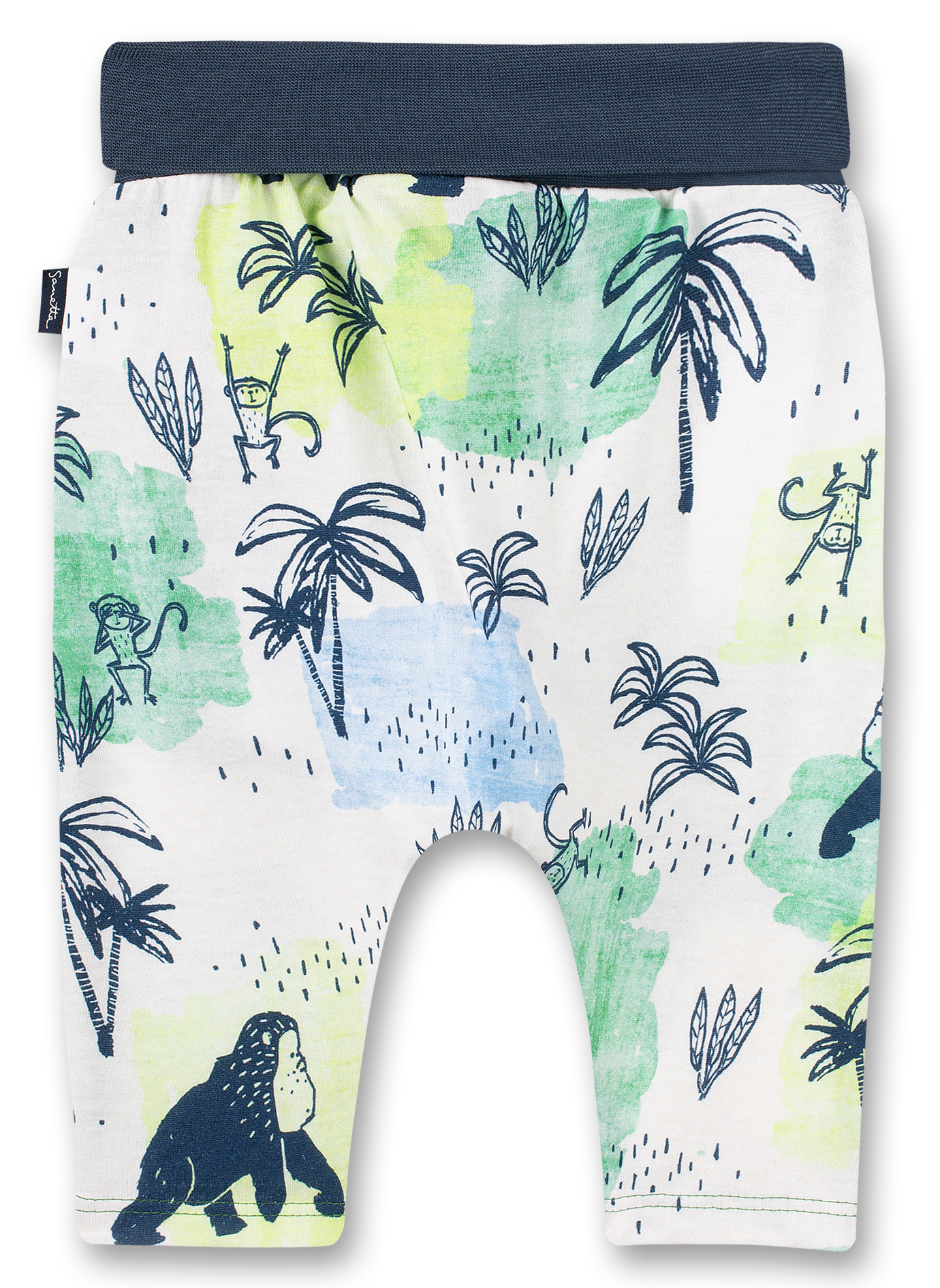 Jungen-Hose Grün Monkey Funky