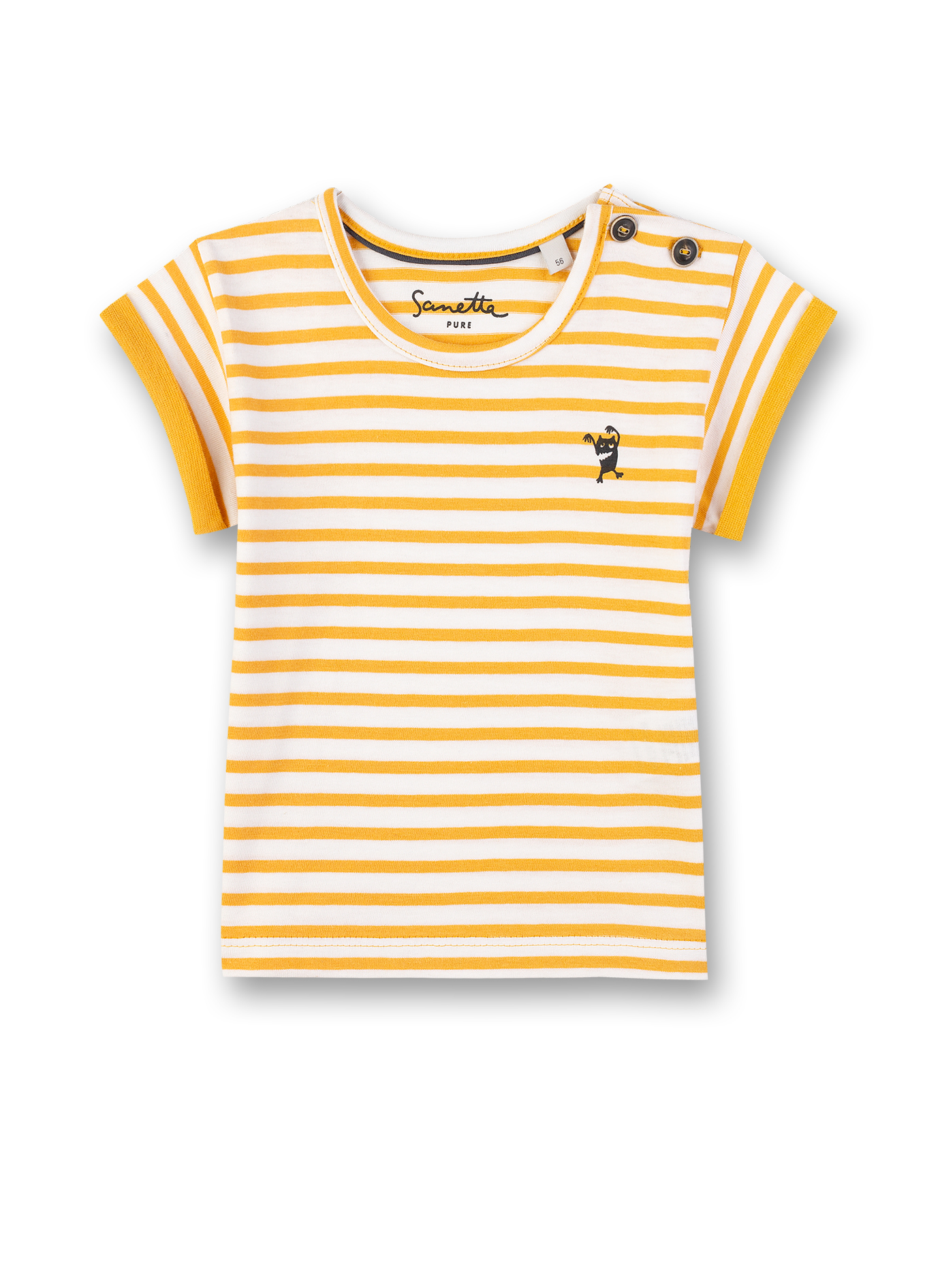 Unisex T-Shirt Gelb-geringelt