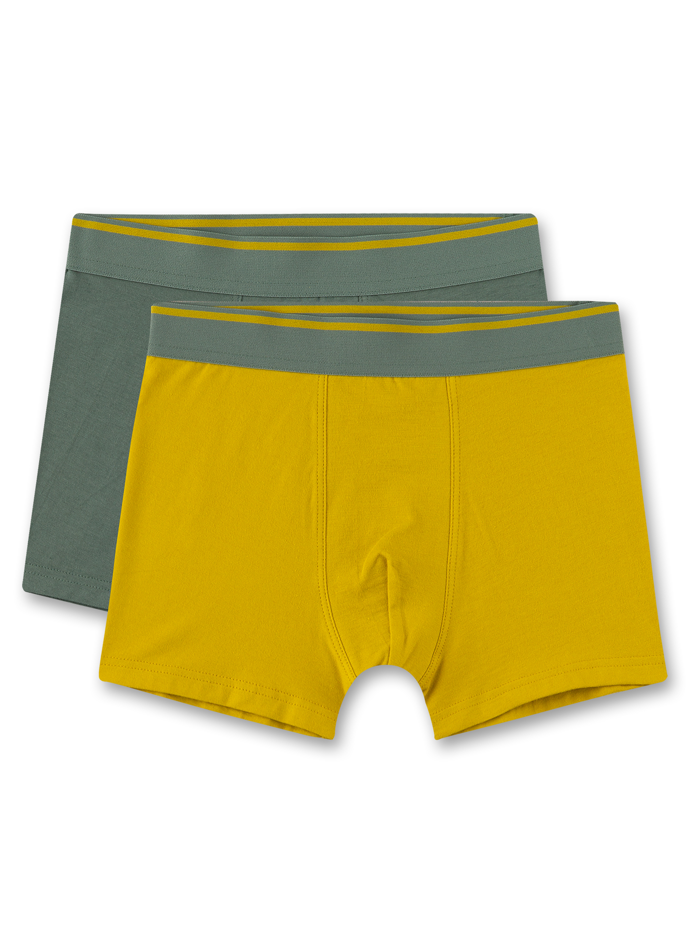 Jungen-Hipshorts (Doppelpack) Gelb & Grün