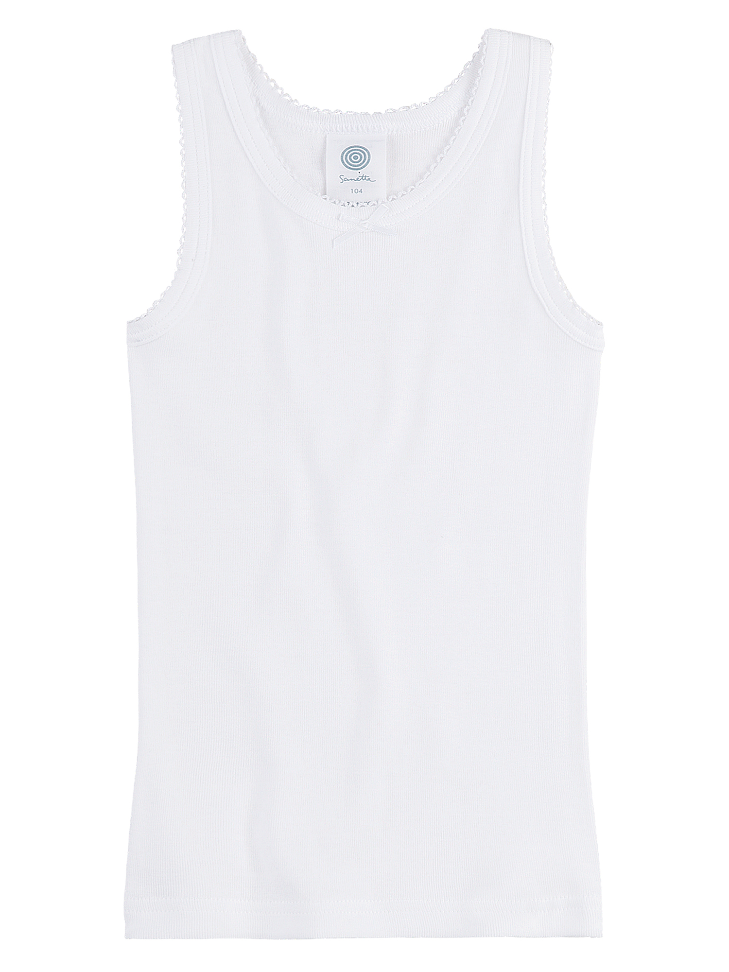 Tanktop, Weiß, Sleevless, Rippenstruktur, Uni
