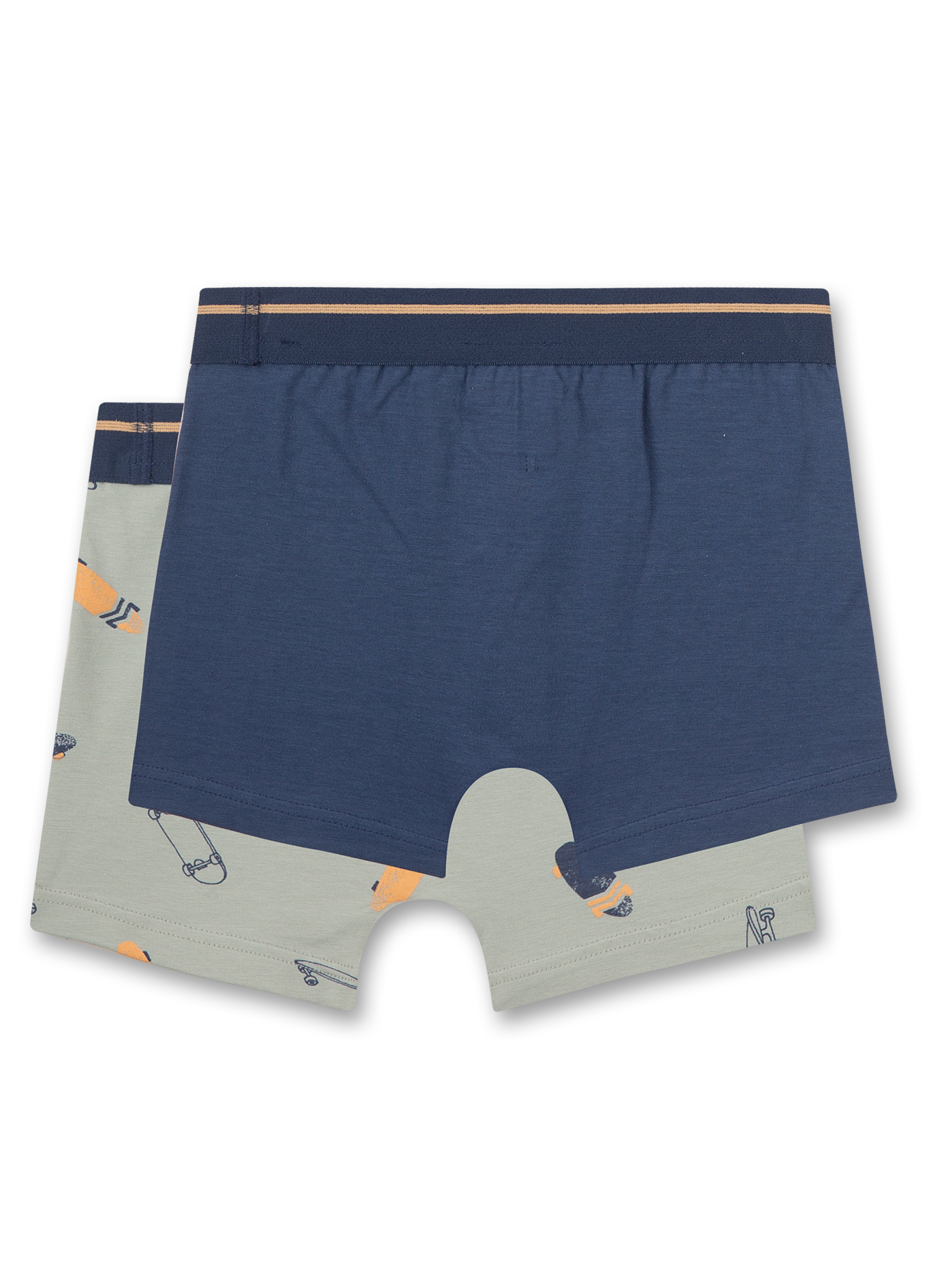 Jungen-Hipshorts (Doppelpack) Grau und Blau