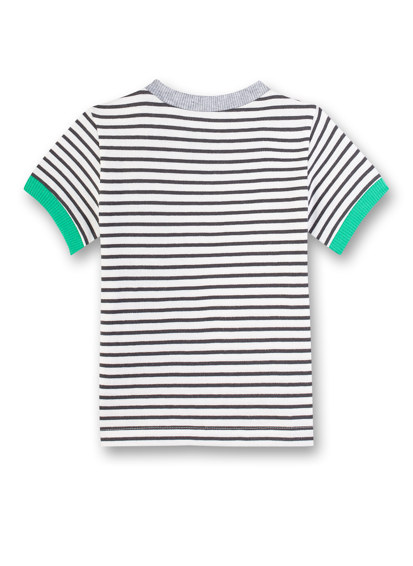 Jungen T-Shirt Dunkelgrau-geringelt Little Friends