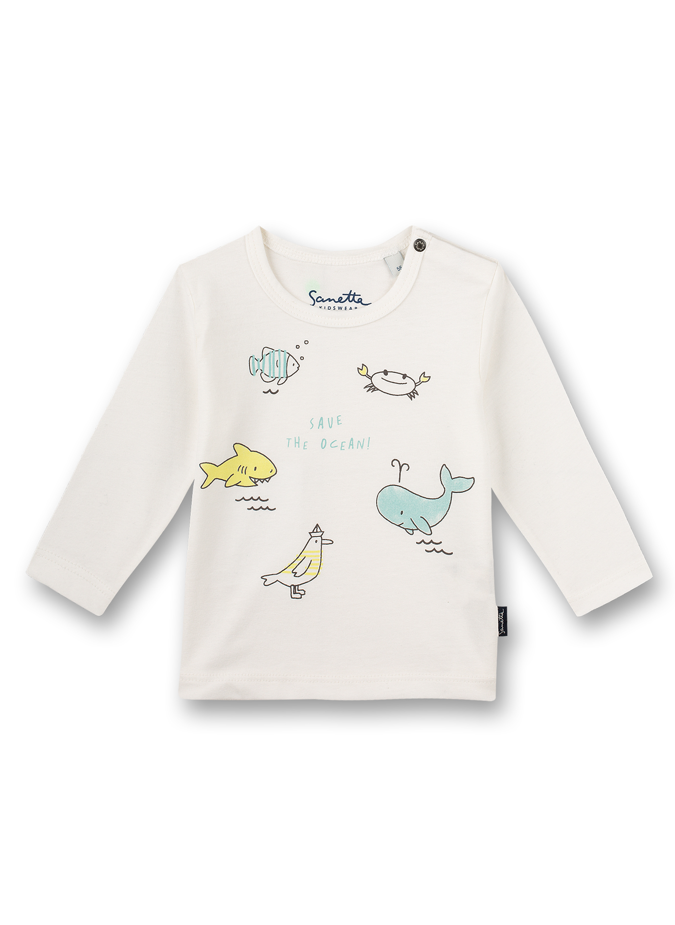 Jungen-Shirt langarm Off-White Beach Crab
