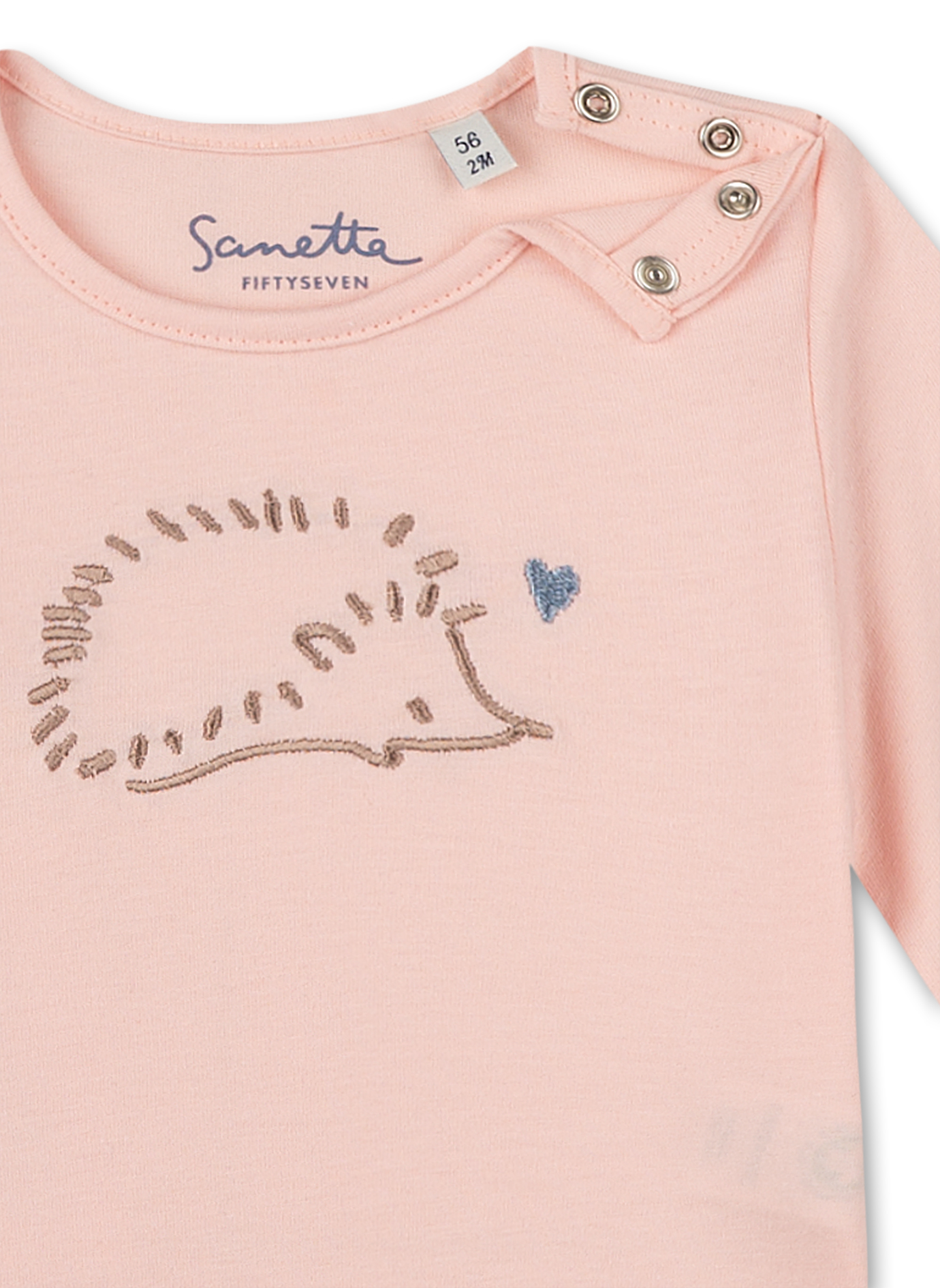 Mädchen-Shirt langarm Rosa Little Spikes