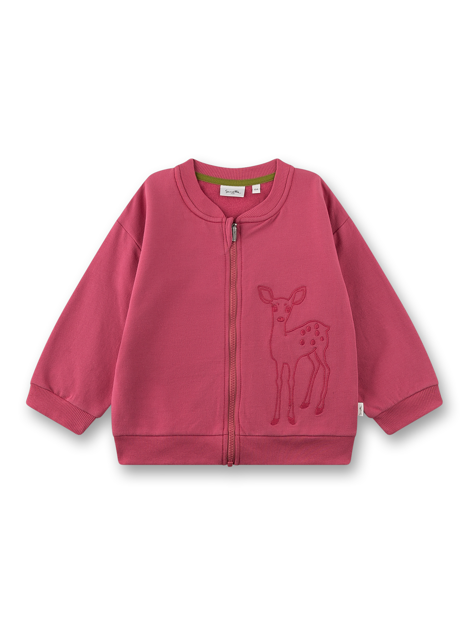 Mädchen-Sweatjacke pink Reh