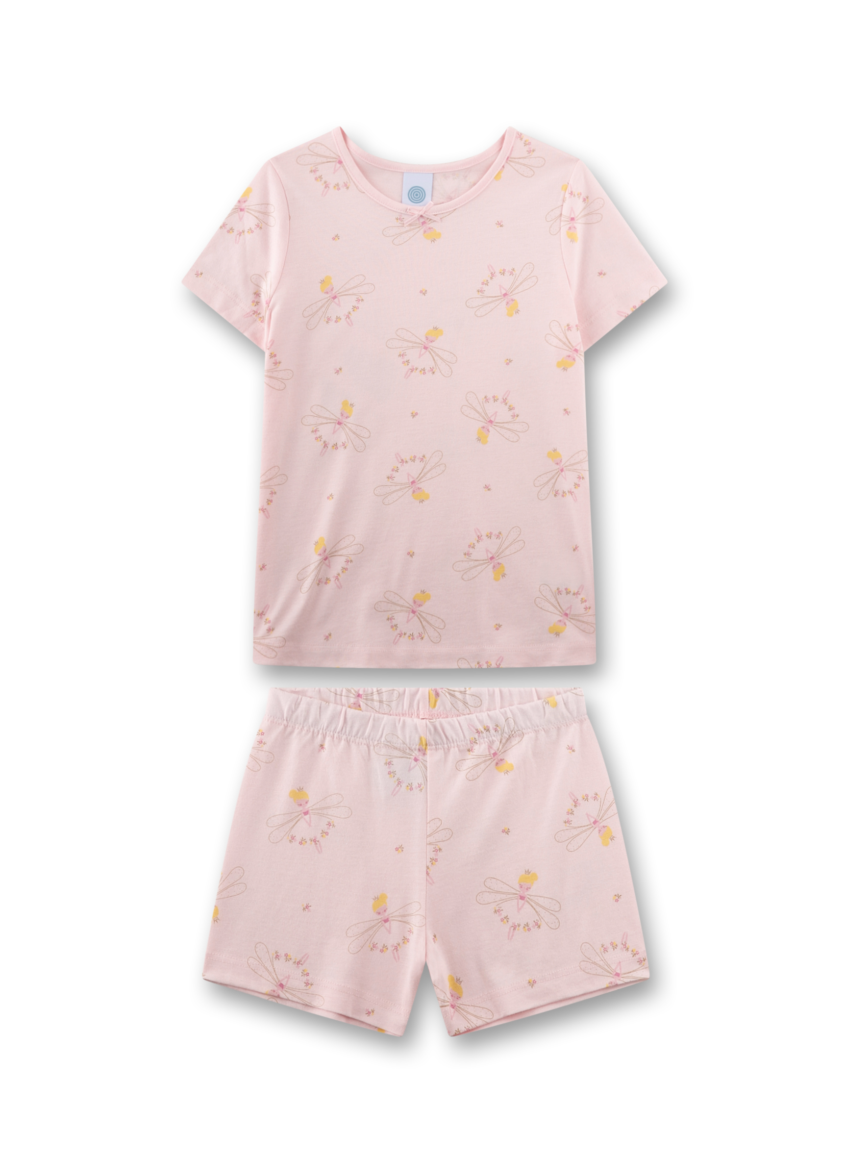Mädchen-Schlafanzug kurz rosa Fee